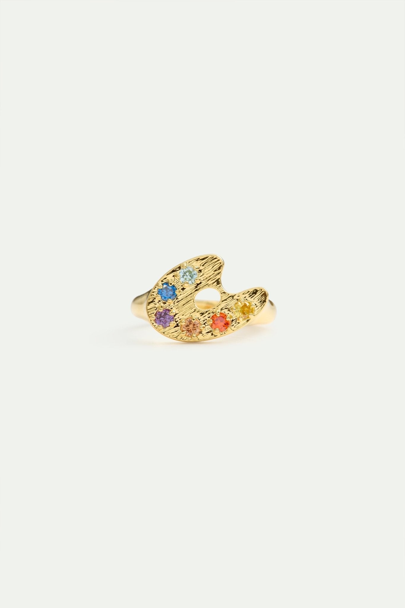 Golden painter palette ring | AVIP6011 - Les Nereides