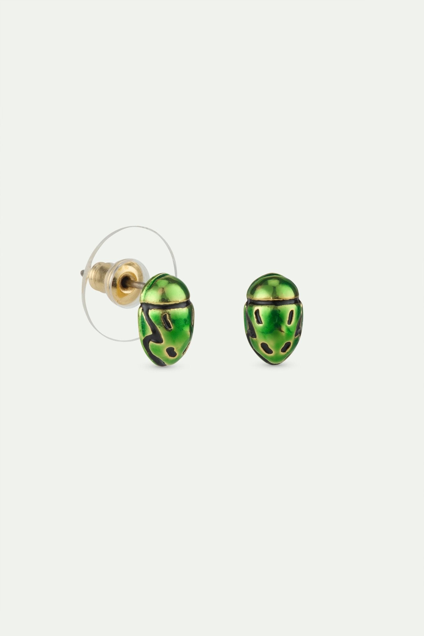 Green Rose Chafer Post Earrings | AWCC1021 - Les Nereides