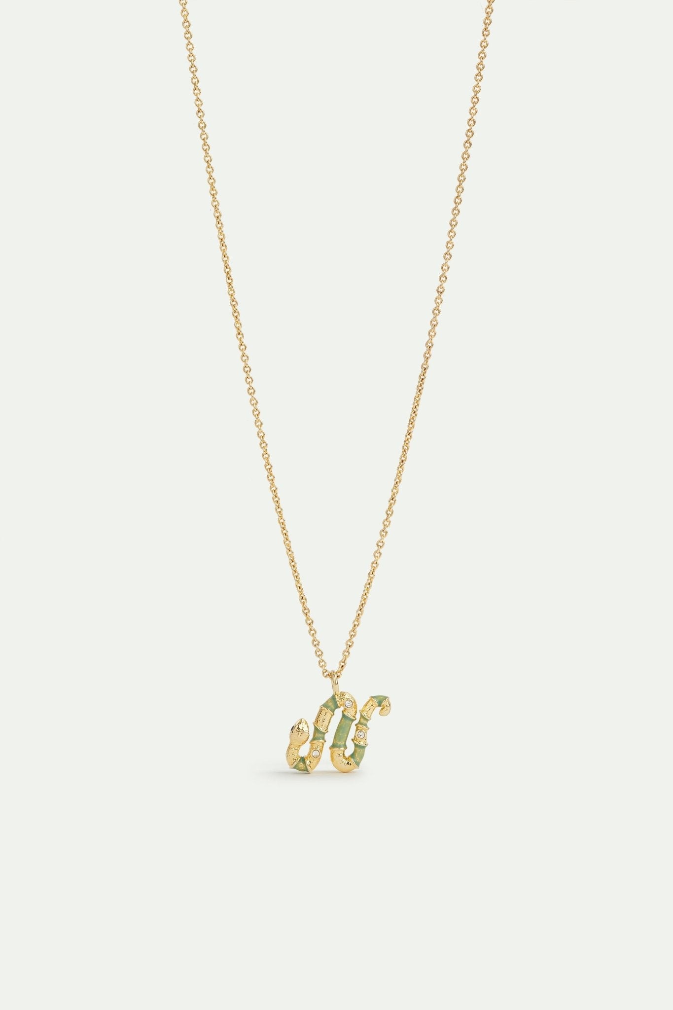 Green Snake Pendant Necklace | AVSN3011 - Les Nereides