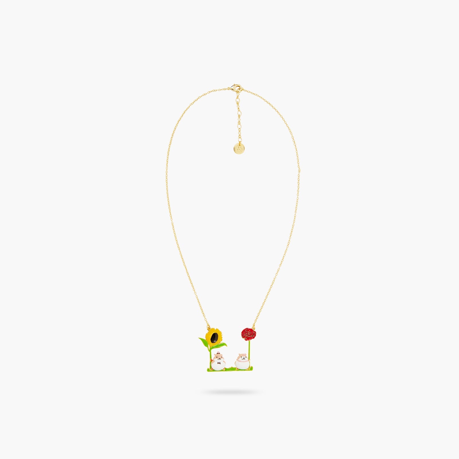 Hamster And Flower Statement Necklace | ATTO3061 - Les Nereides
