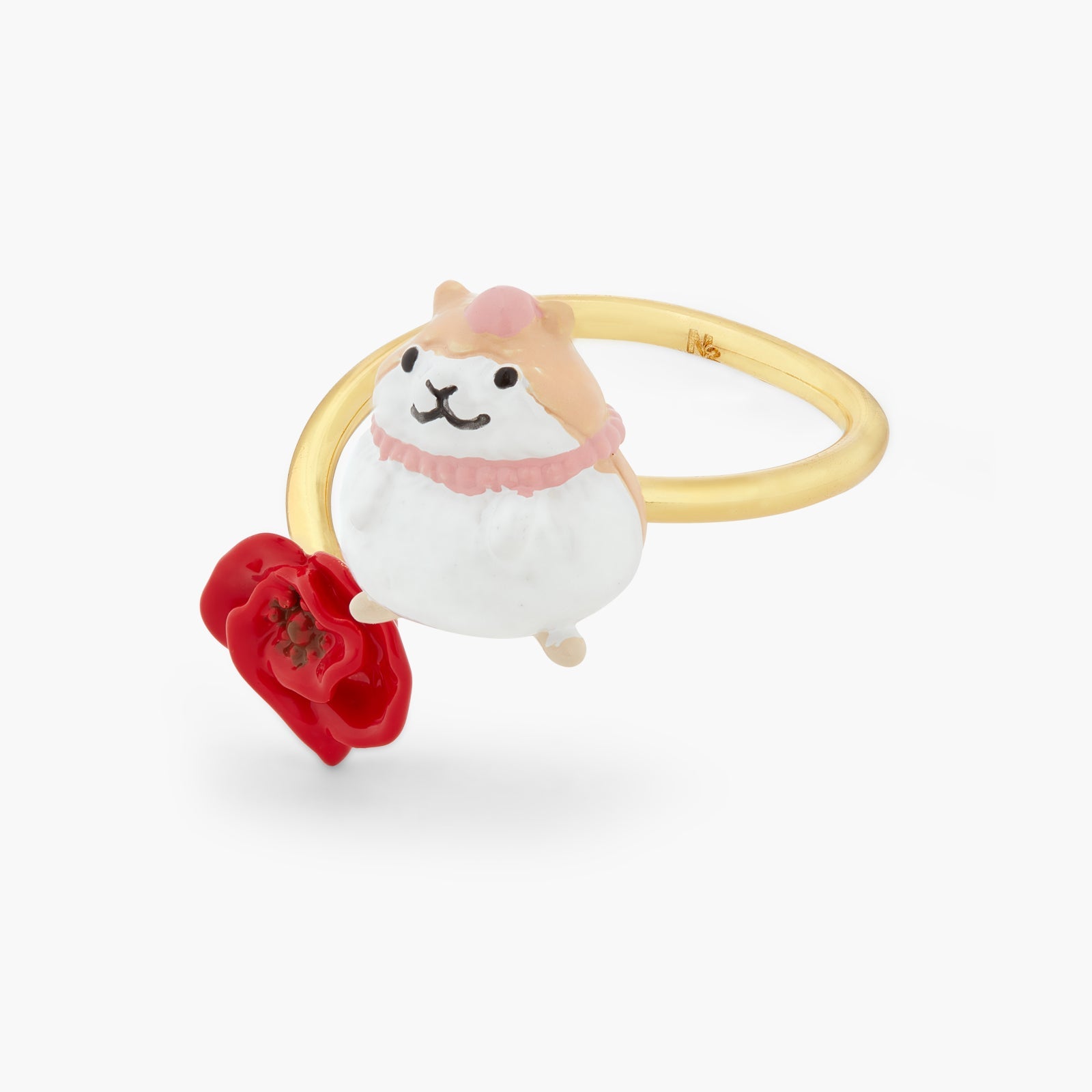 Hamster And Poppy Adjustable Ring | ATTO6021 - Les Nereides