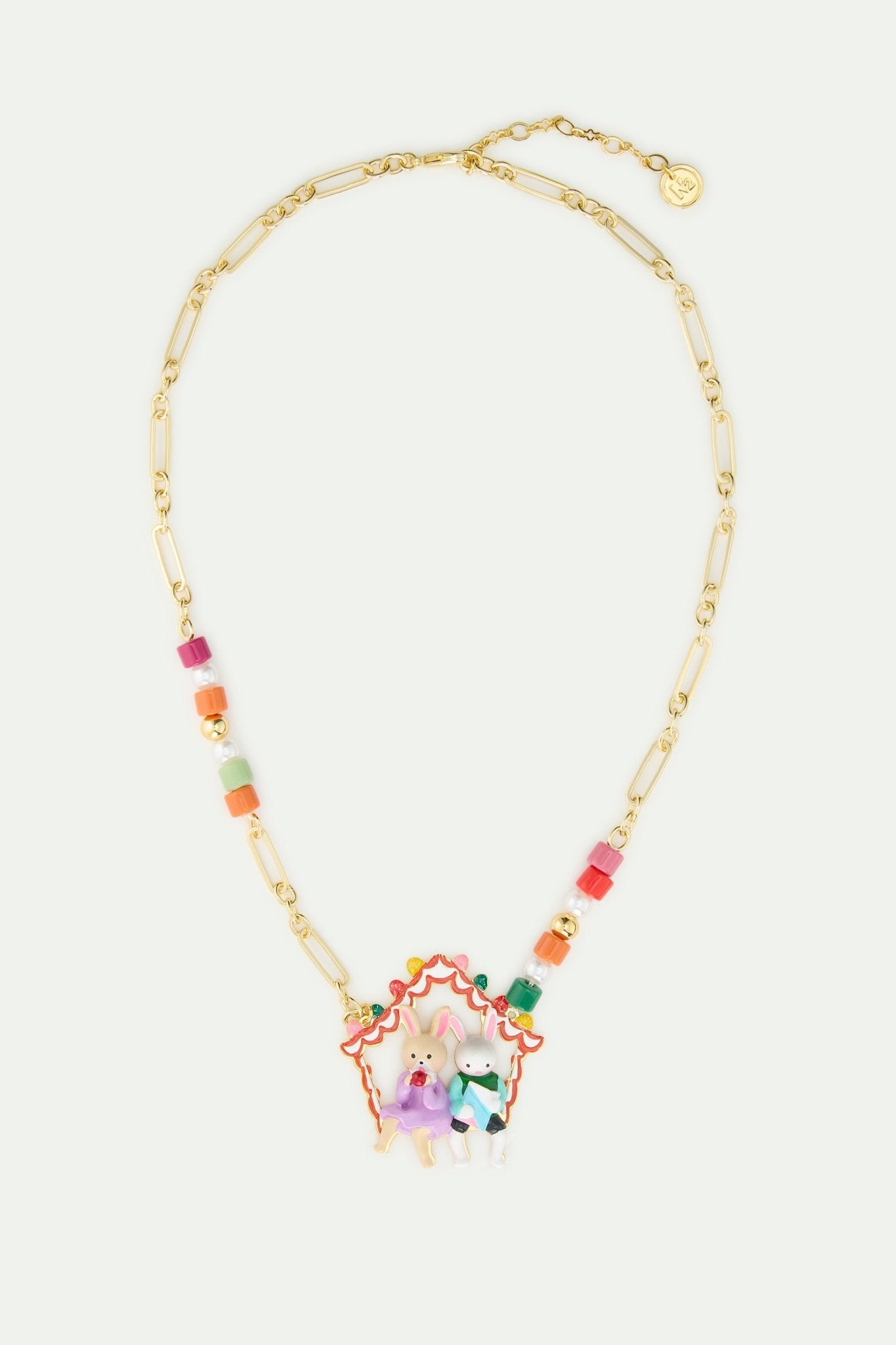Hansel And Gretel Pendant With Colourful Beads | AWHG3021 - Les Nereides