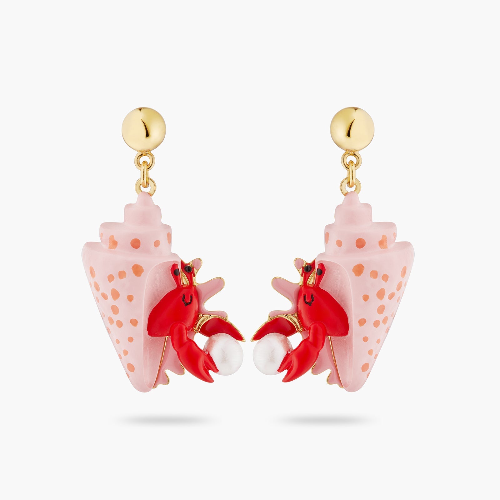 Hermit Crab And Pearl Earrings | ATOC1061 - Les Nereides