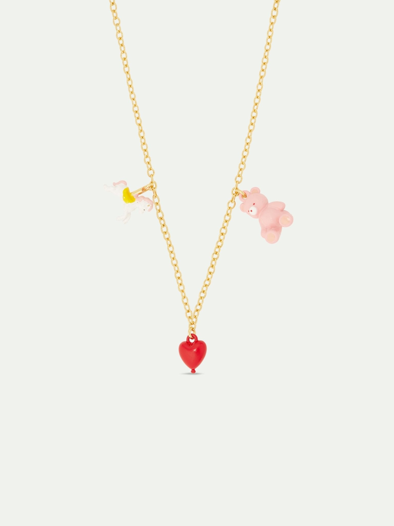 Horse, Heart And Teddy Bear Thin Necklace | AUTO3081 - Les Nereides
