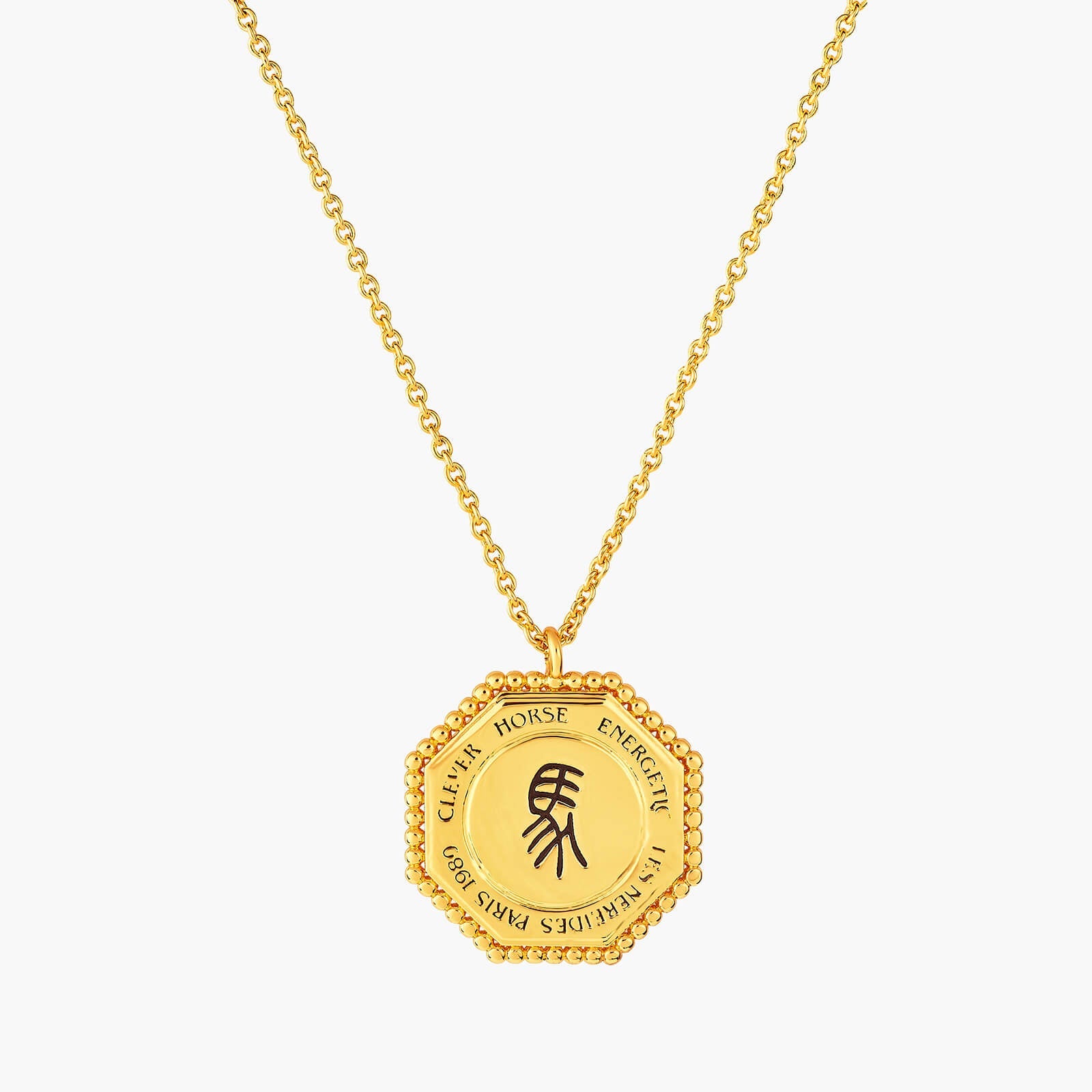 Horse Zodiac Sign Pendant Necklace | ANZA3071 - Les Nereides