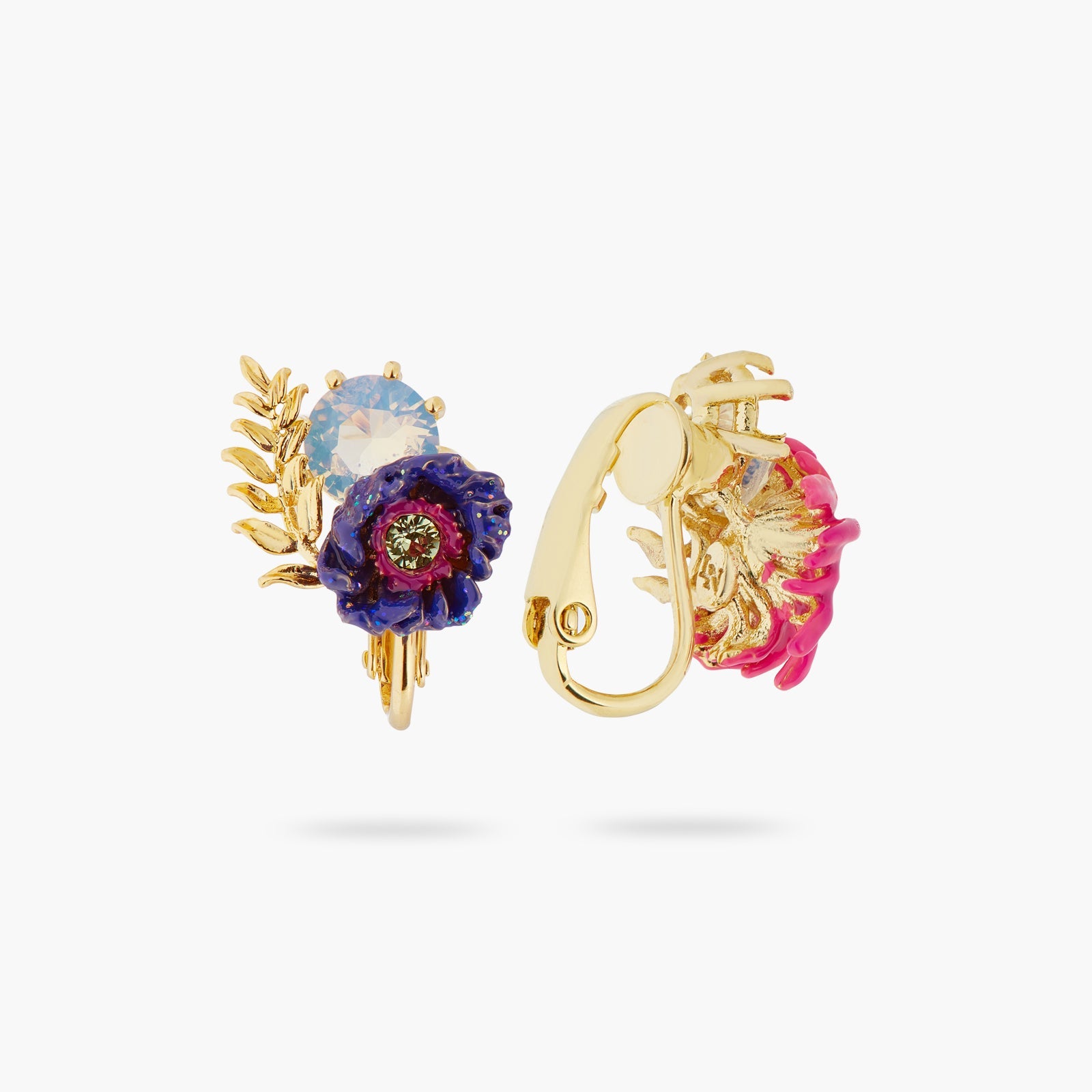 Imaginary Flower And Crystal Earrings | ATFI1051 - Les Nereides