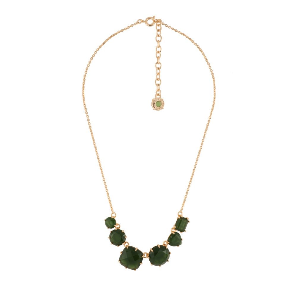 La Diamantine 6 Stones Forest Green Necklace | AELD3311 - Les Nereides