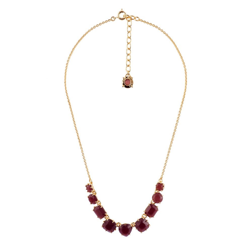 La Diamantine 9 Stones Aurore Purple Necklace | ACLD3181 - Les Nereides