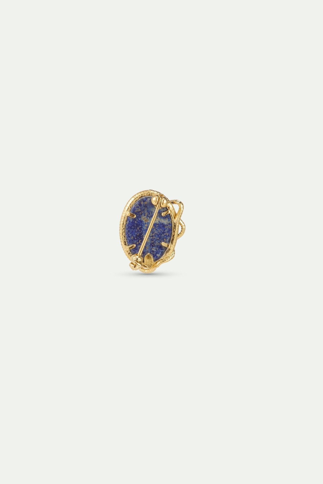 Lapis Lazuli, Turquoise and Gold Snake Brooch | AYVA5011 - Les Nereides