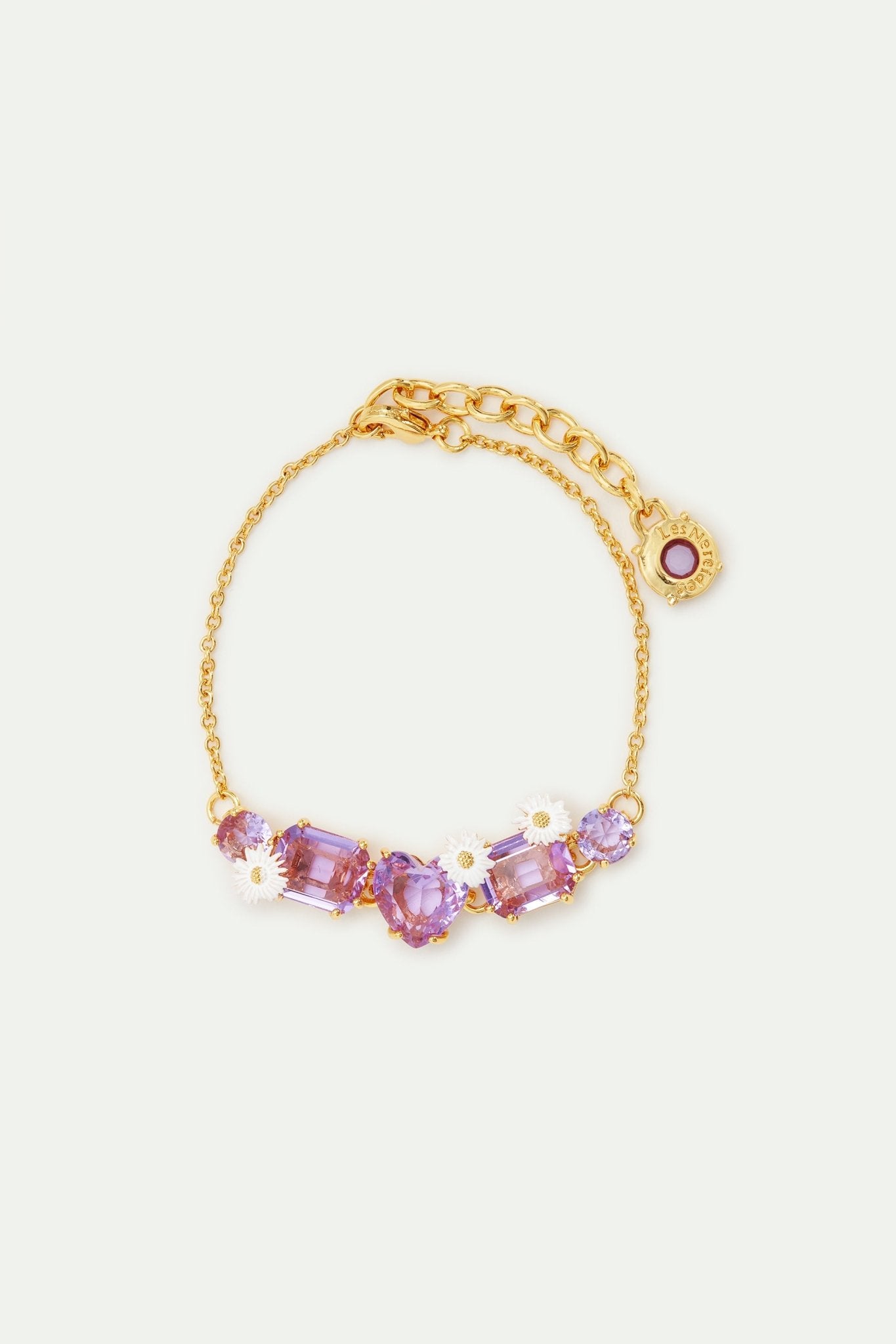 Lavender Diamantine five stone fine bracelet | AVLD2142 - Les Nereides