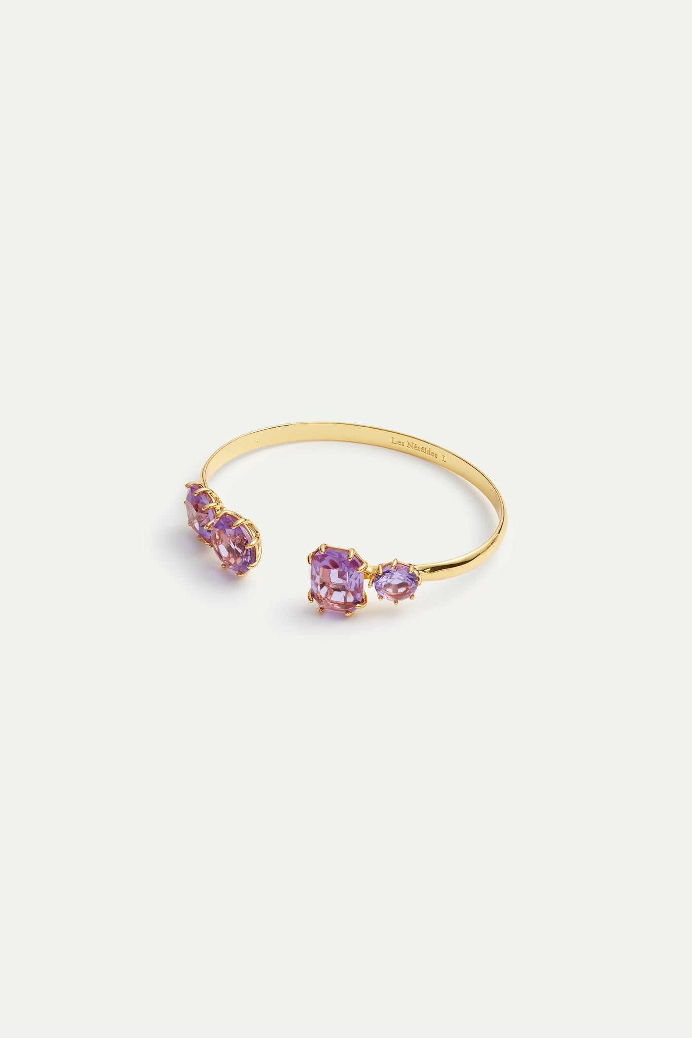 Lavender Diamantine four stone cuff bracelet | AVLD2541 - Les Nereides