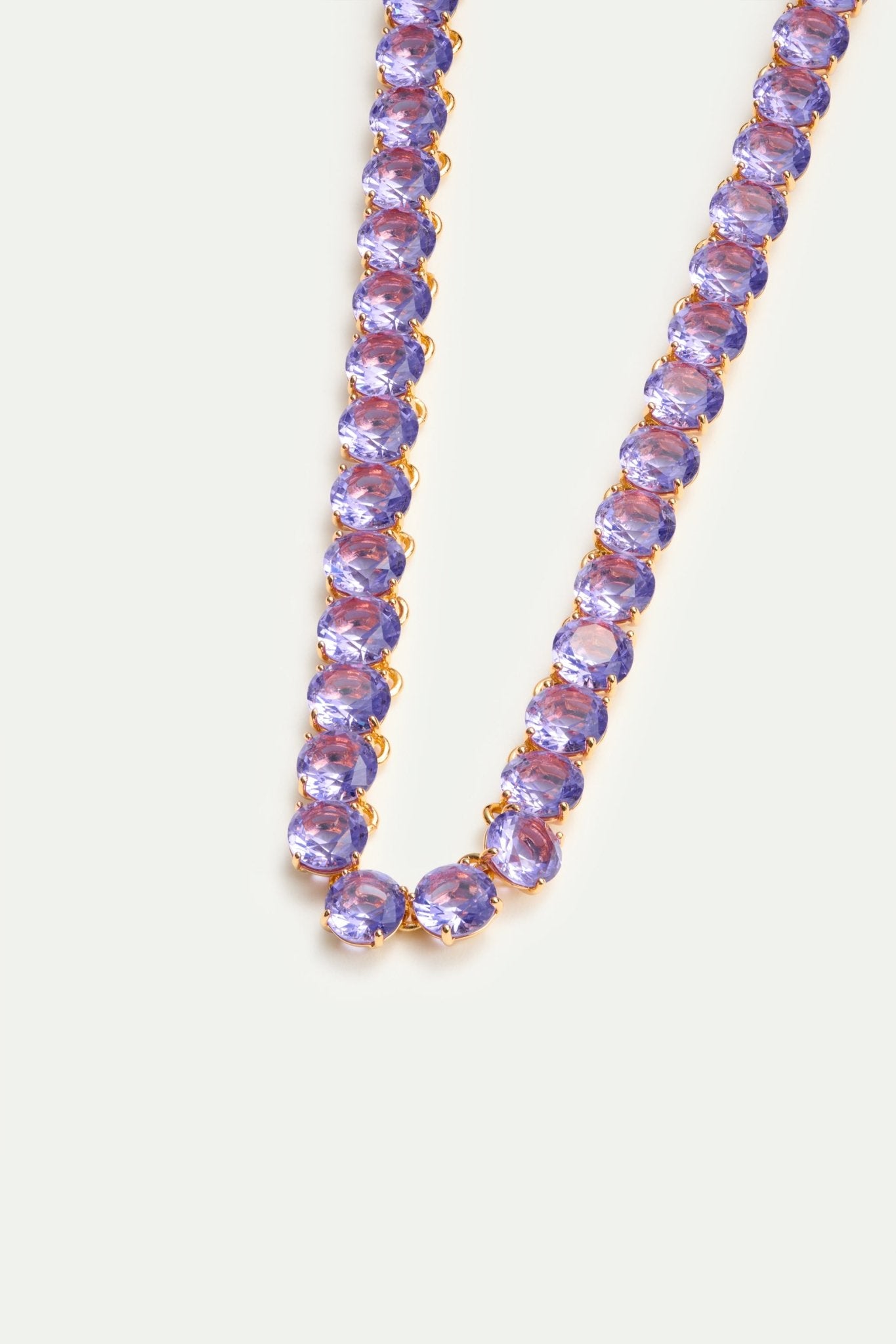 Lavender Diamantine round stone chocker necklace | AVLD3561 - Les Nereides