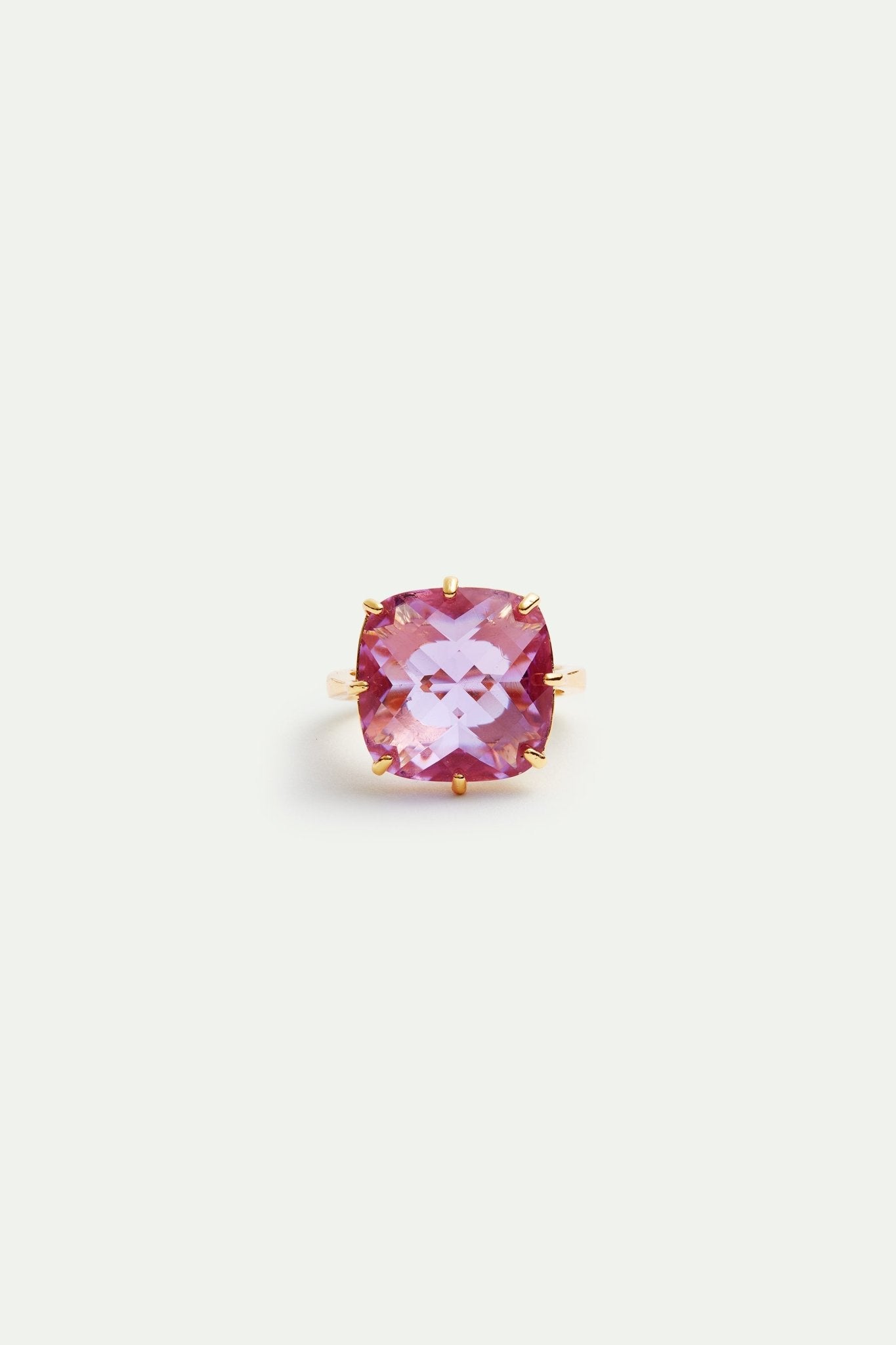 Lavender Diamantine square stone solitaire ring | AVLD6021 - Les Nereides