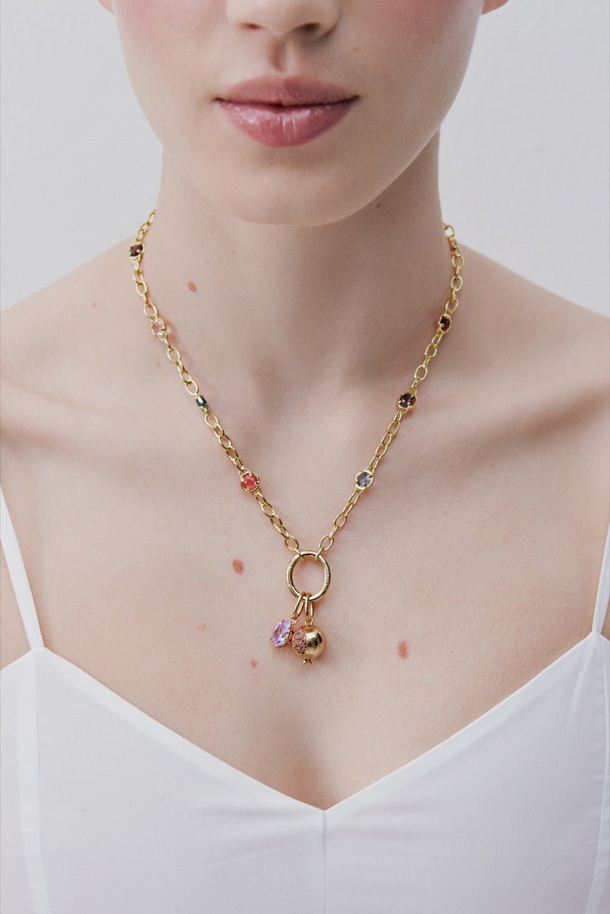 Lavender Purple Stone Pendant, Serenity And Carefreeness | AWPE4241 - Les Nereides