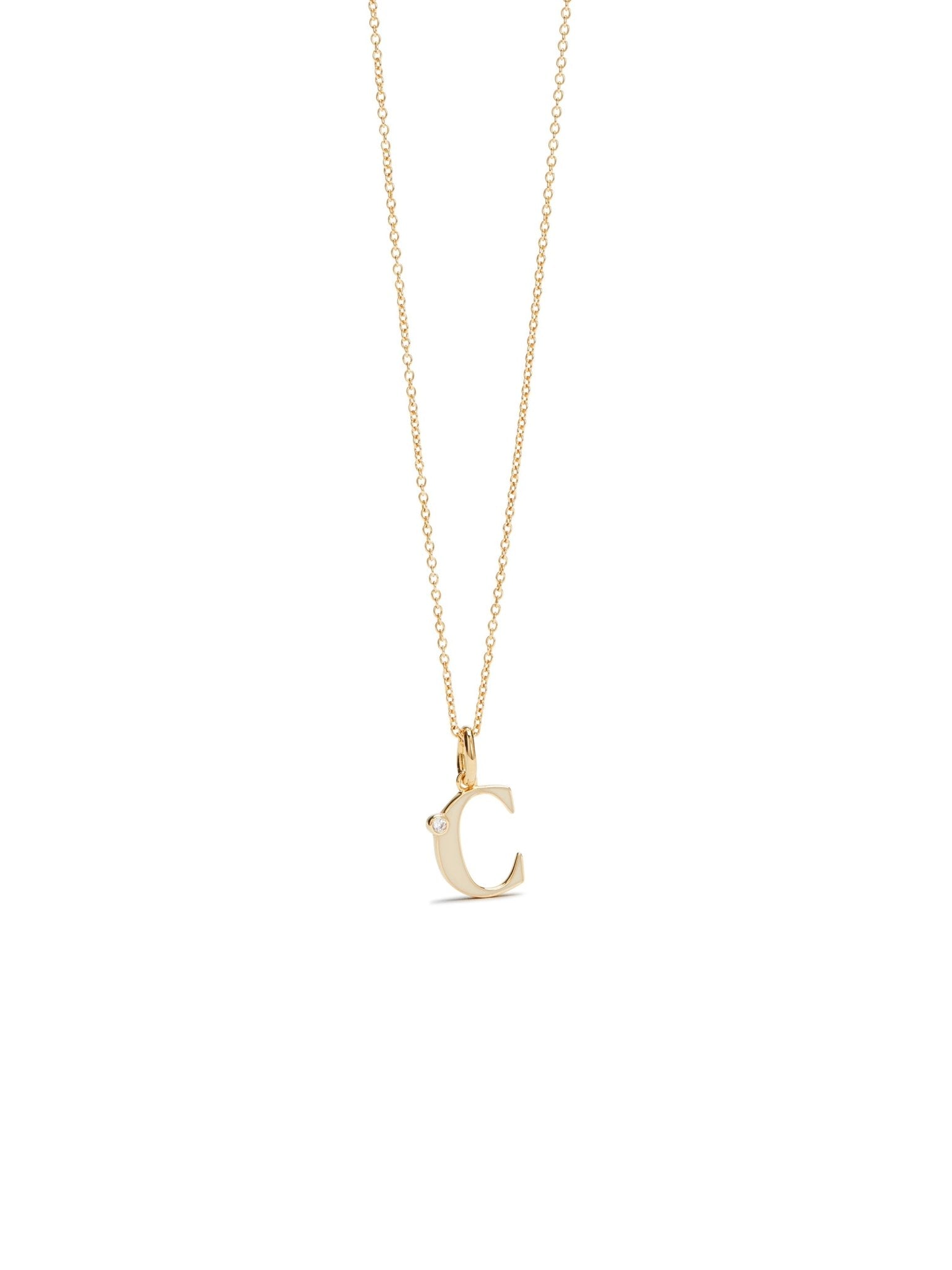 Letter C Pendant Necklace | AUAB3031 - Les Nereides
