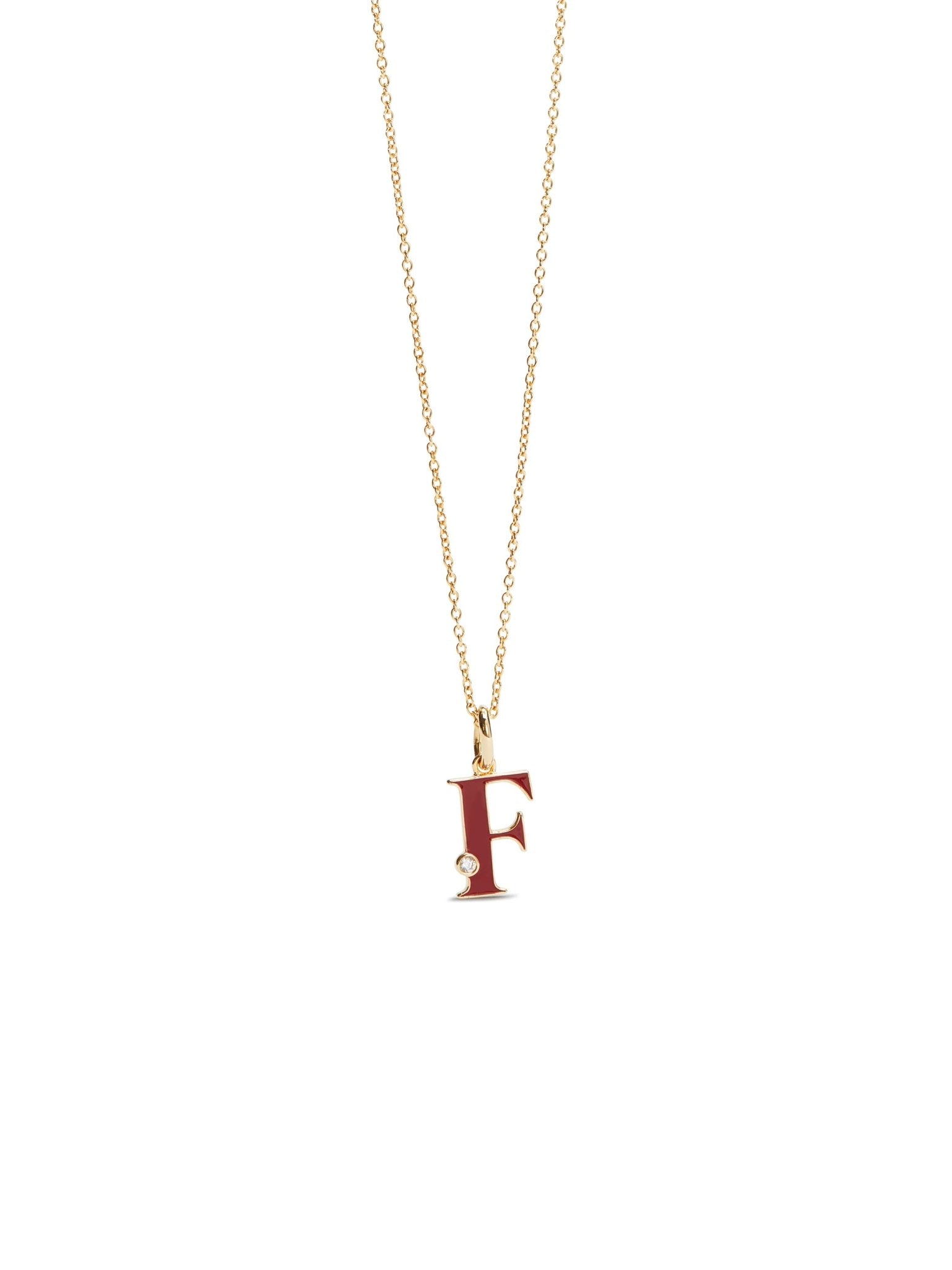 Letter F Pendant Necklace | AUAB3061 - Les Nereides