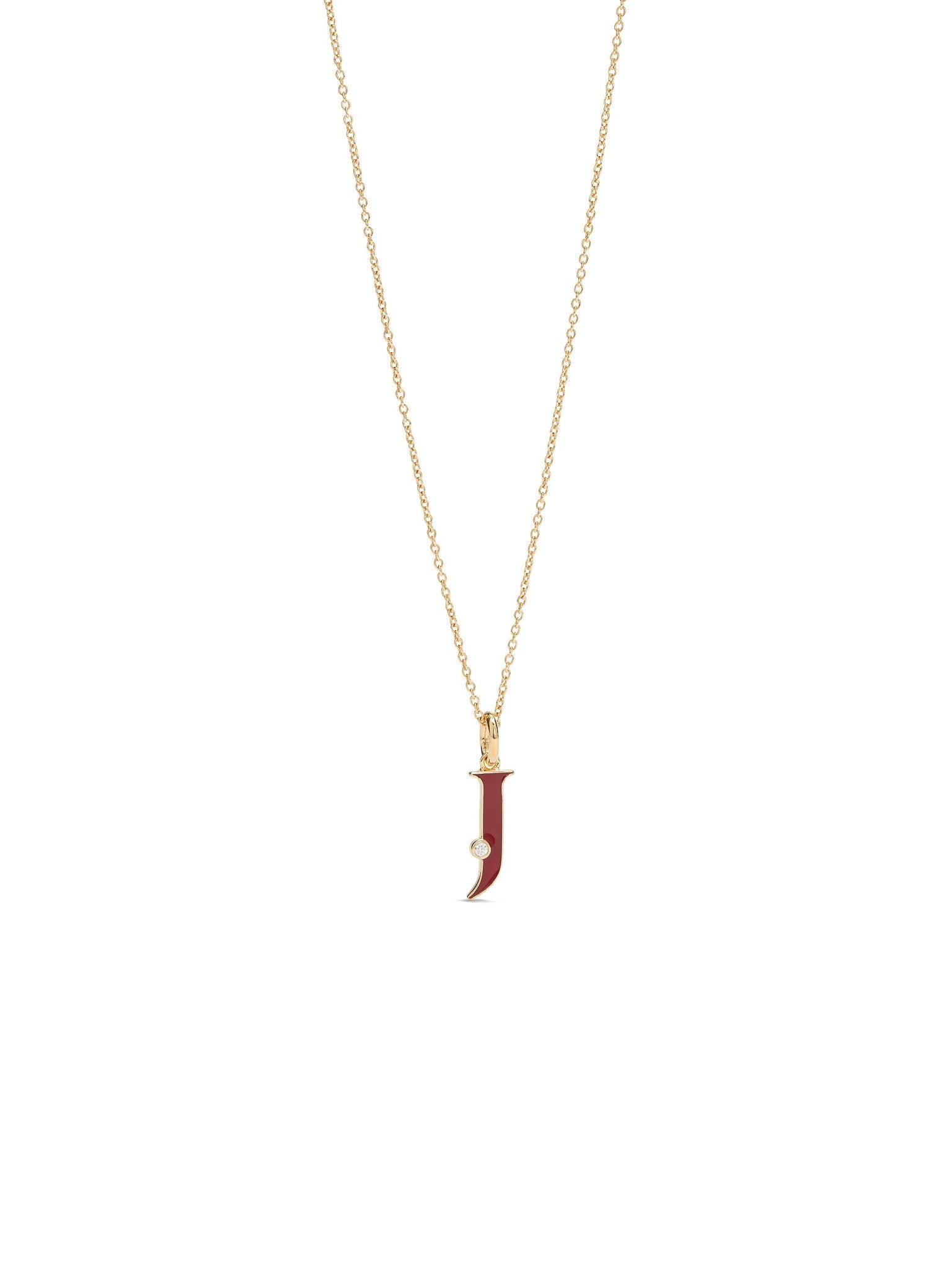 Letter J Pendant Necklace | AUAB3101 - Les Nereides