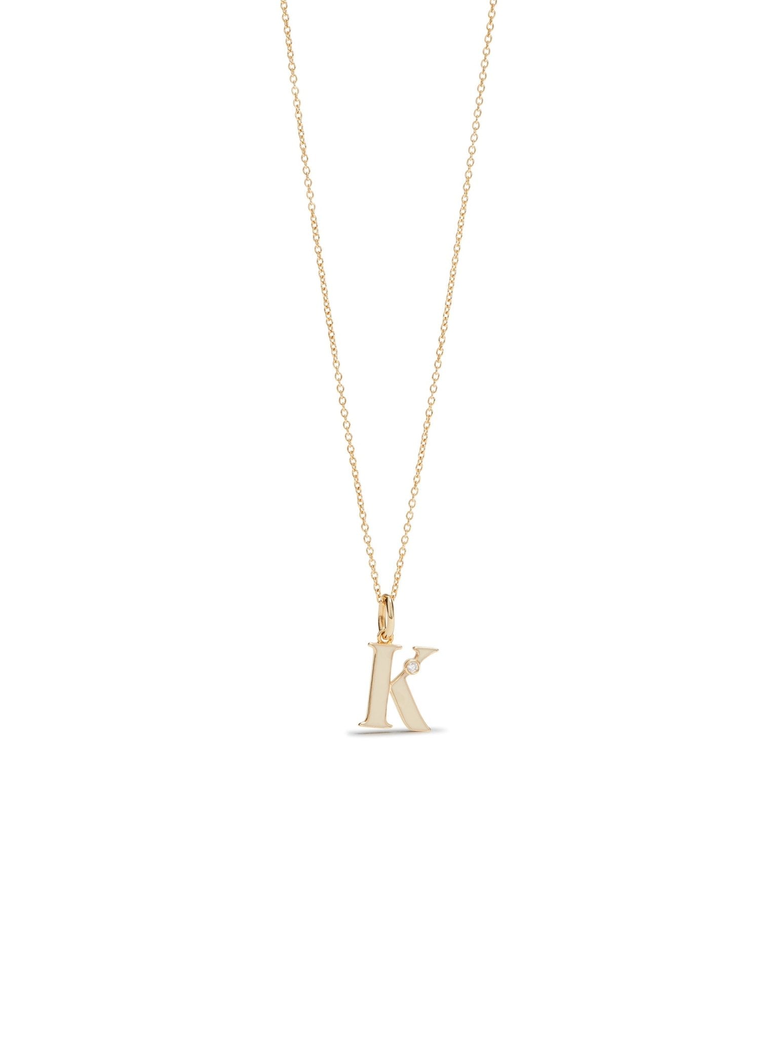 Letter K Pendant Necklace | AUAB3111 - Les Nereides