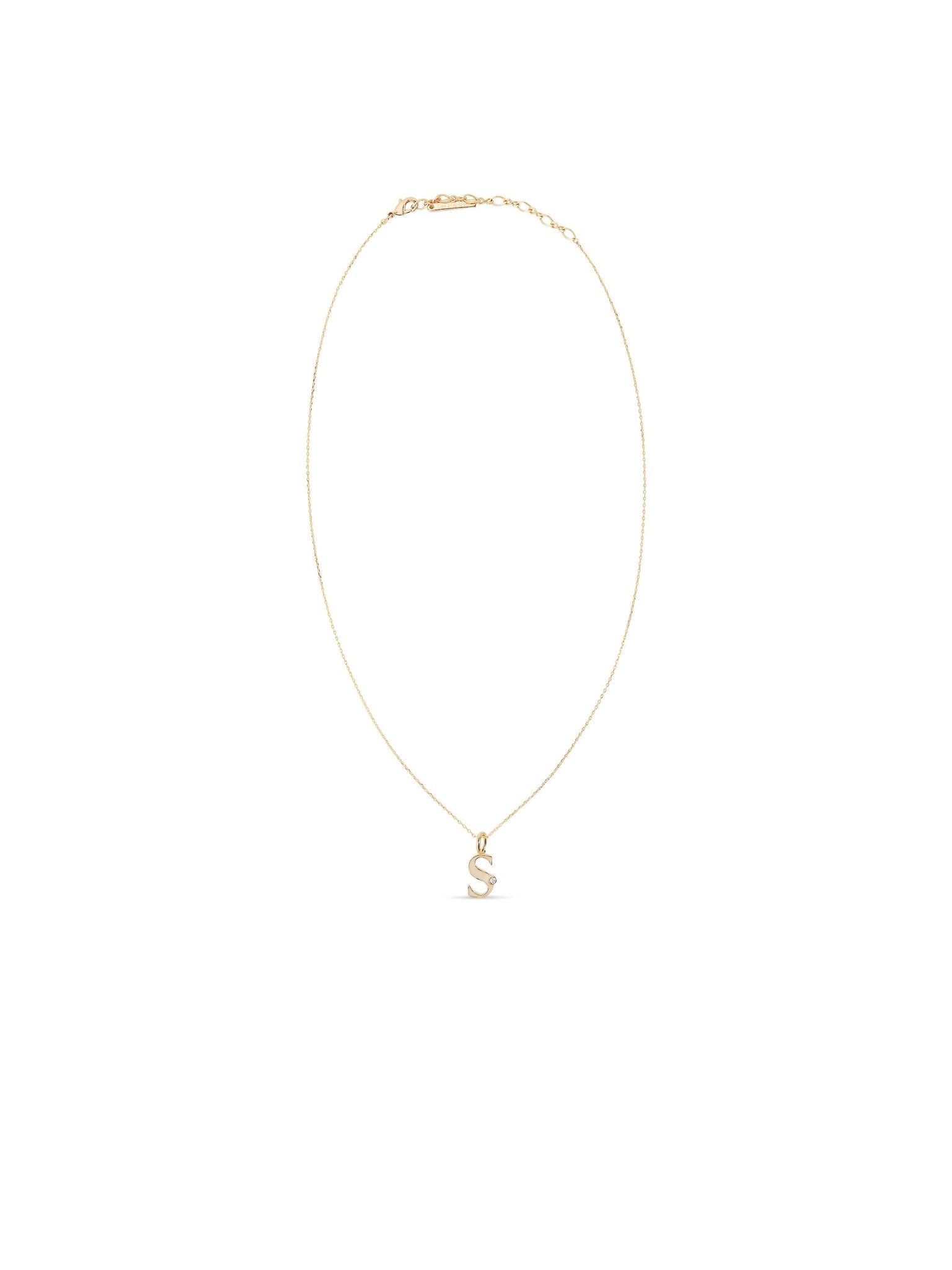 Letter S Pendant Necklace | AUAB3191 - Les Nereides