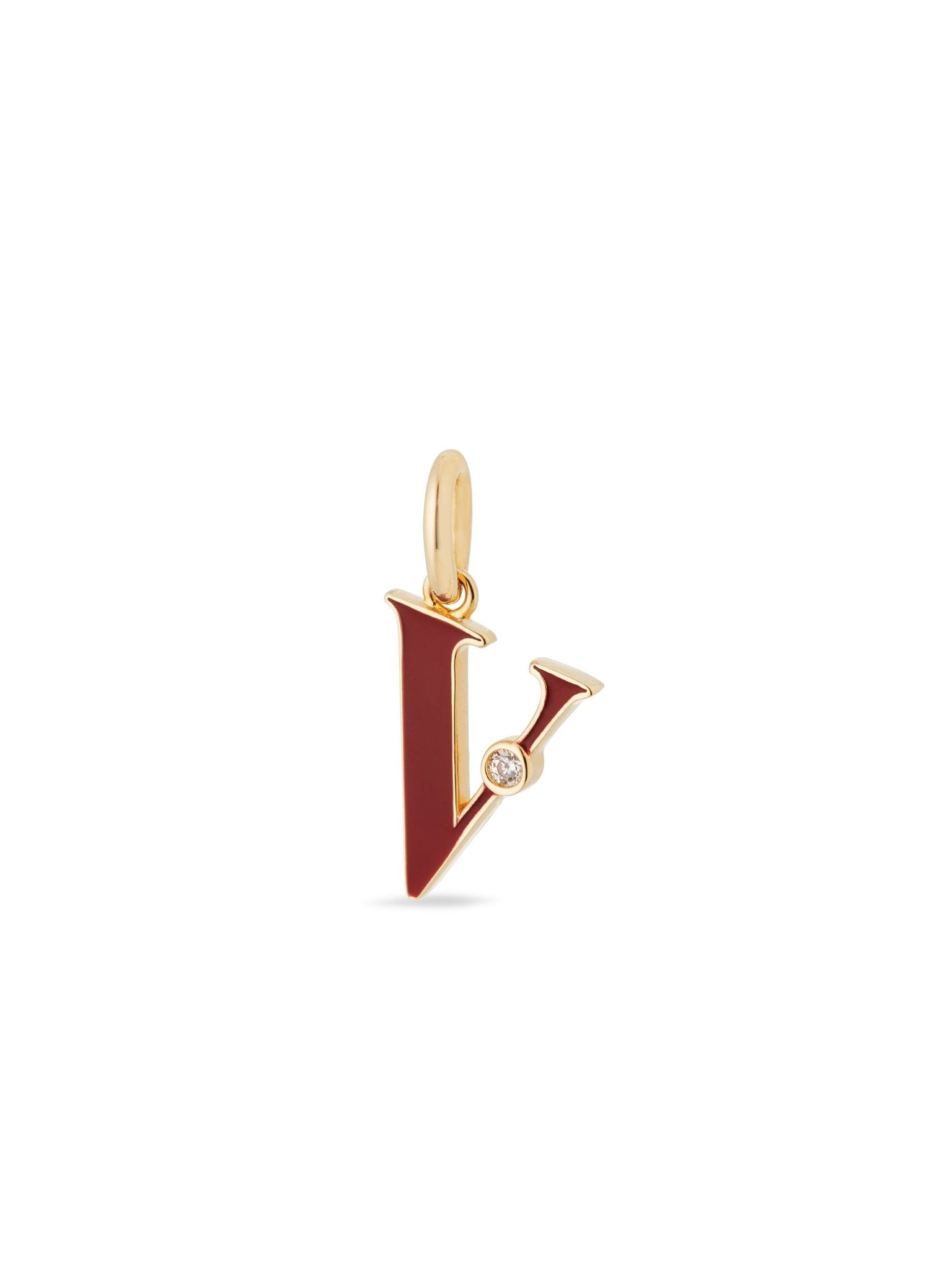 Letter V Pendant Necklace | AUAB3221 - Les Nereides