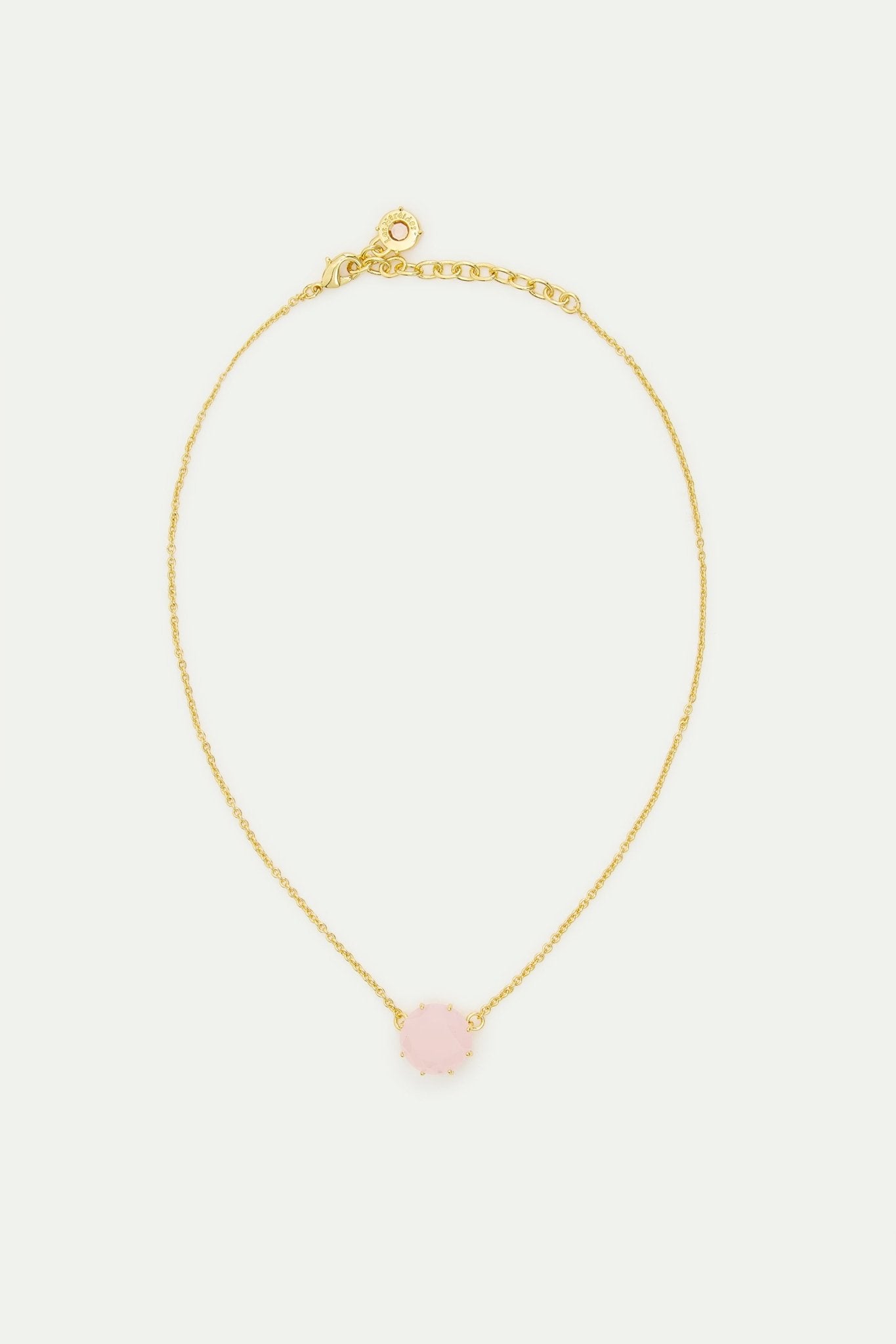 Light Pink Diamantine Fine Necklace With Round Stones | AWLD3011 - Les Nereides