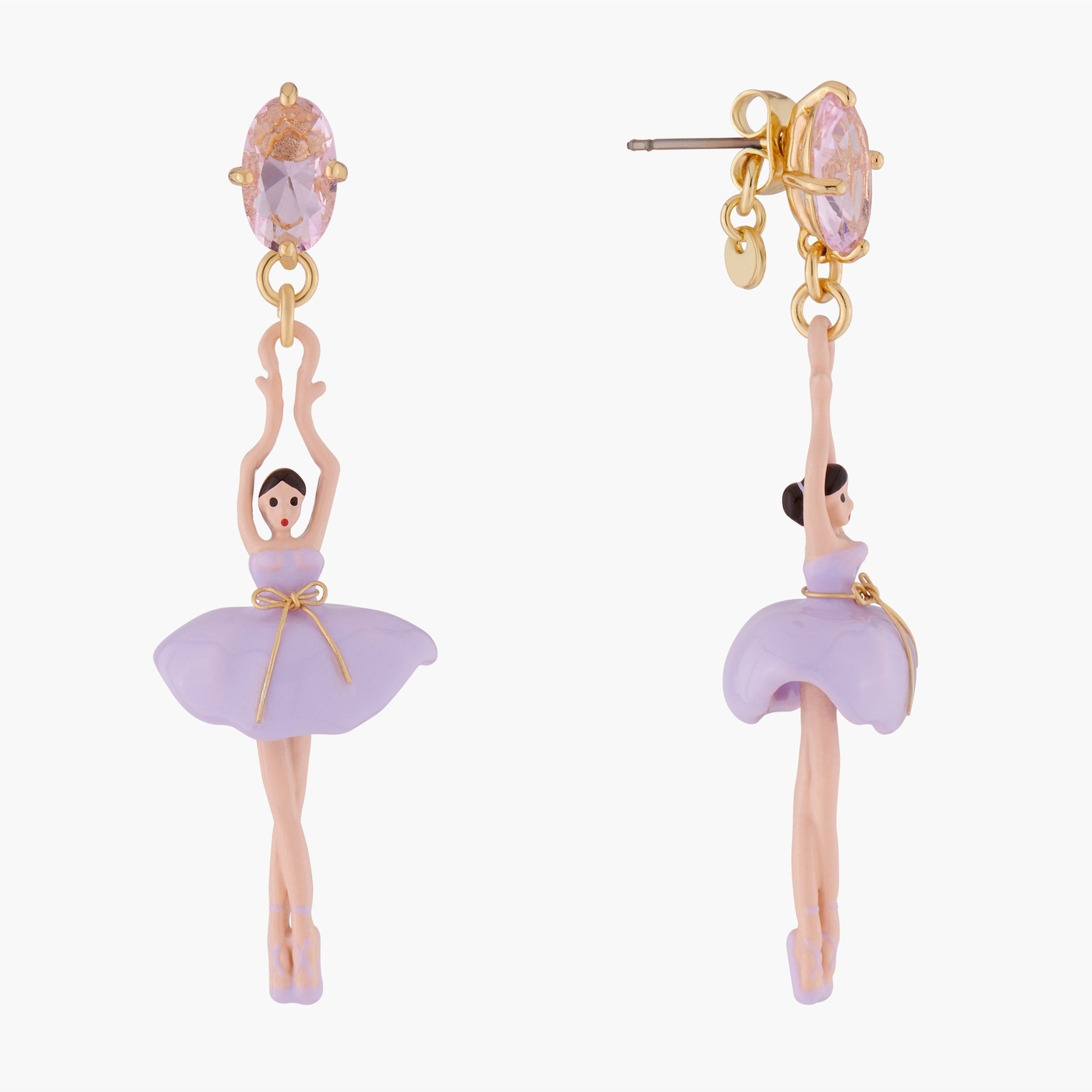 Lilac Ballerina Earrings | ALDD1151 - Les Nereides