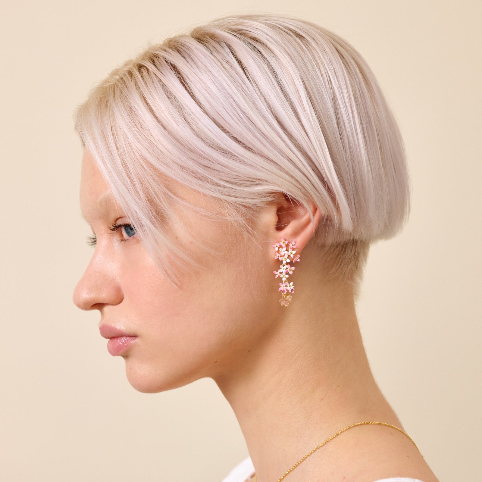 Lilac Flower Dangling Earrings | ATPO1031 - Les Nereides
