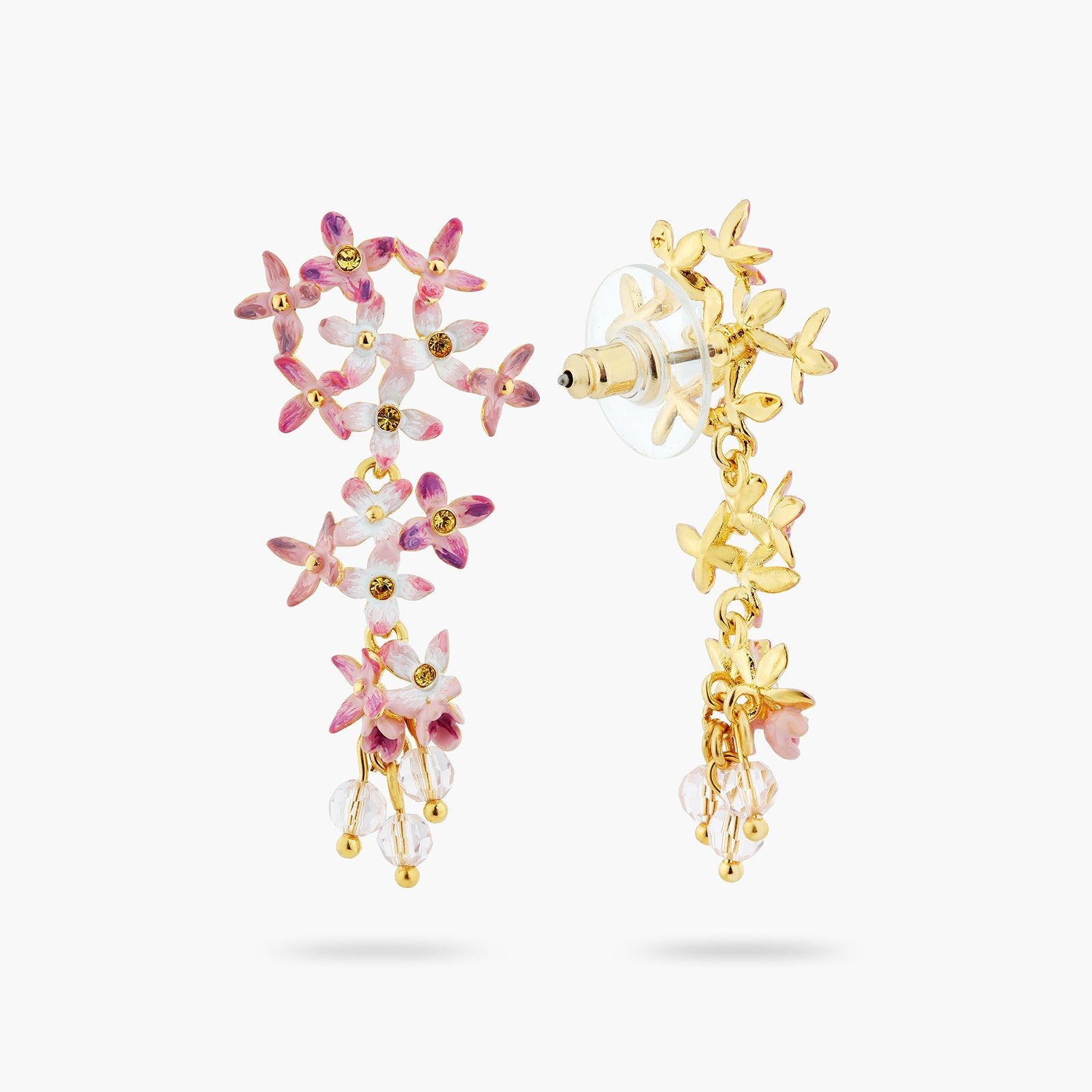 Lilac Flower Dangling Earrings | ATPO1031 - Les Nereides
