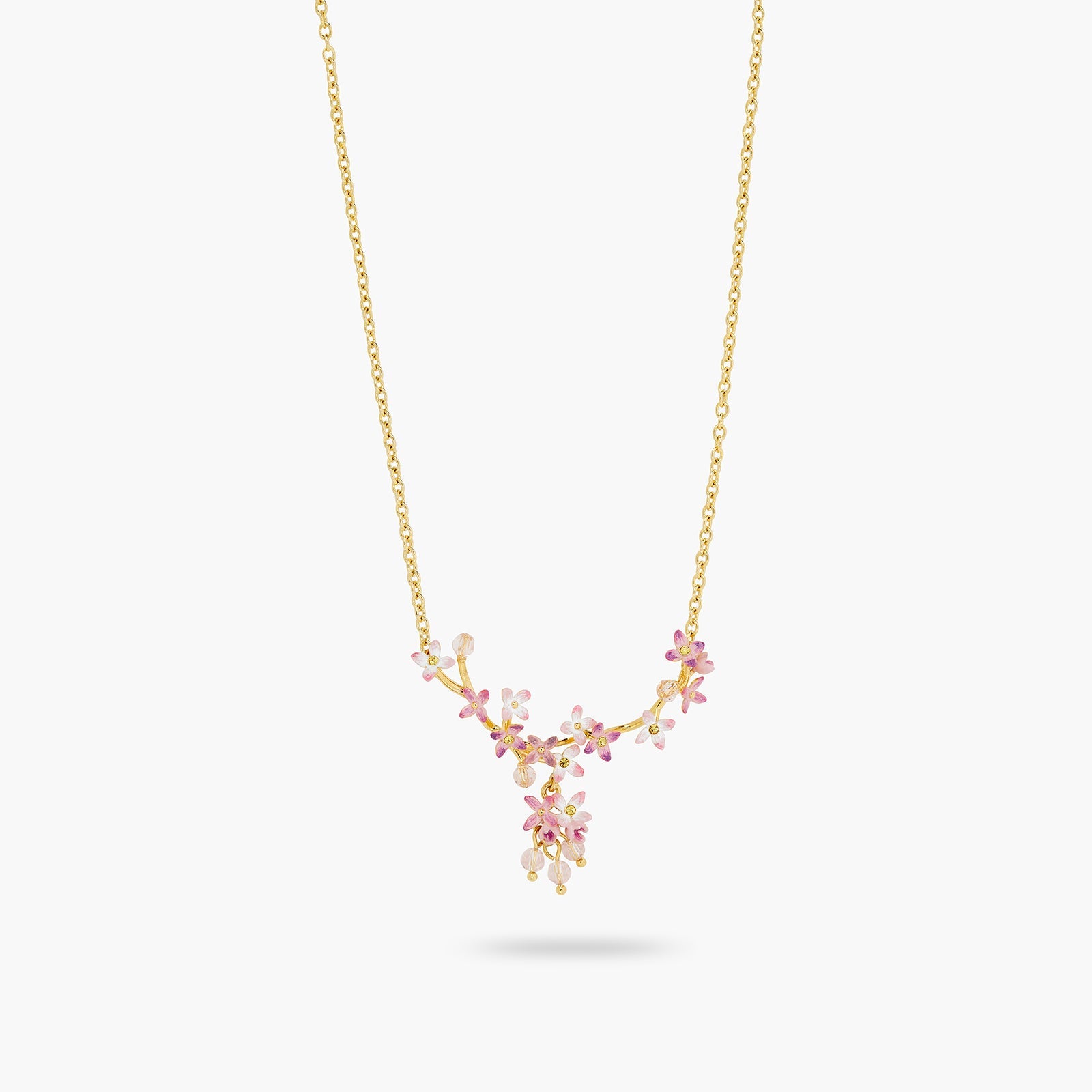 Lilac Flower Statement Necklace | ATPO3041 - Les Nereides