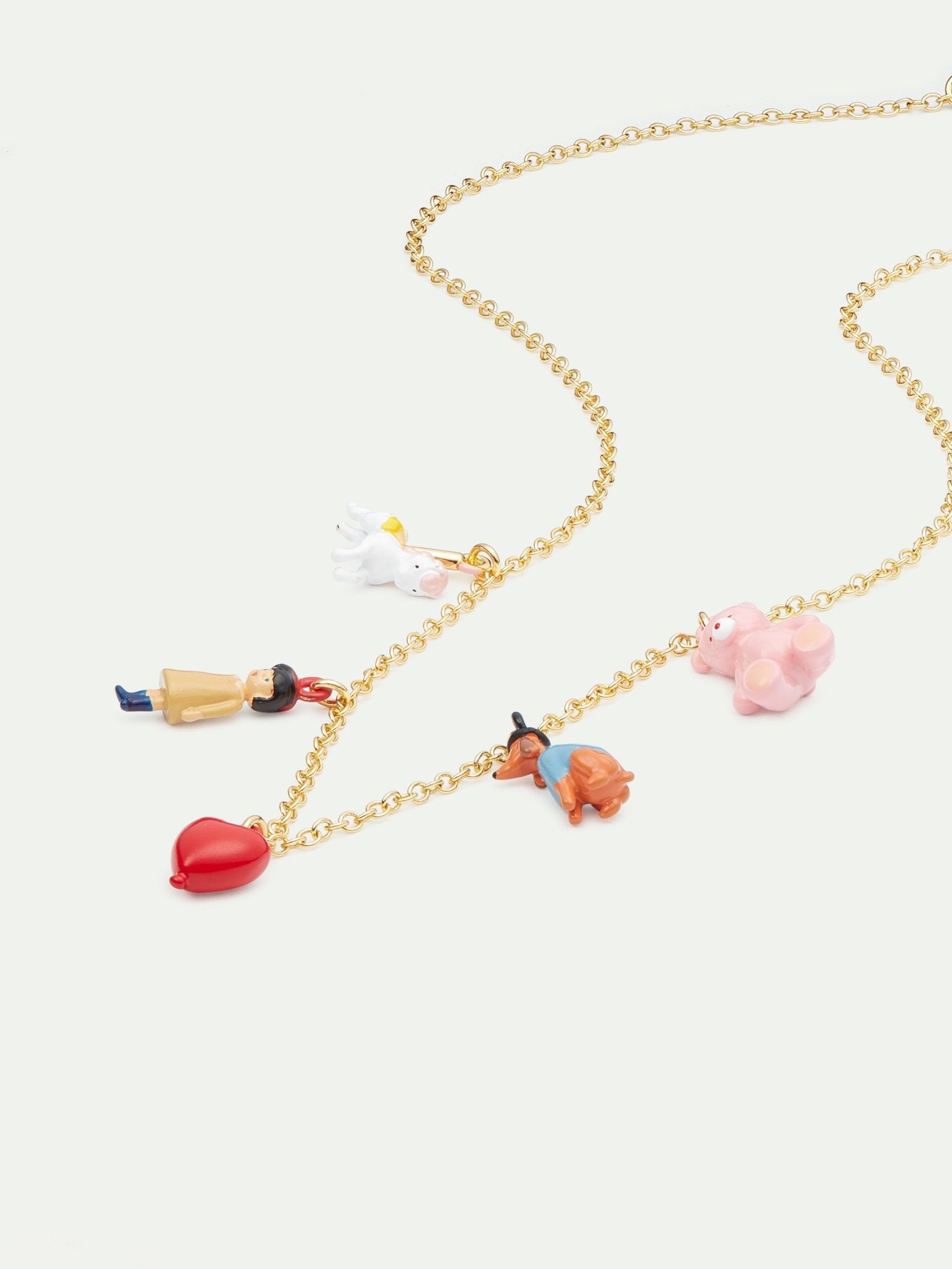 Little Girl And Dachshund Pendant Necklace | AUTO3071 - Les Nereides