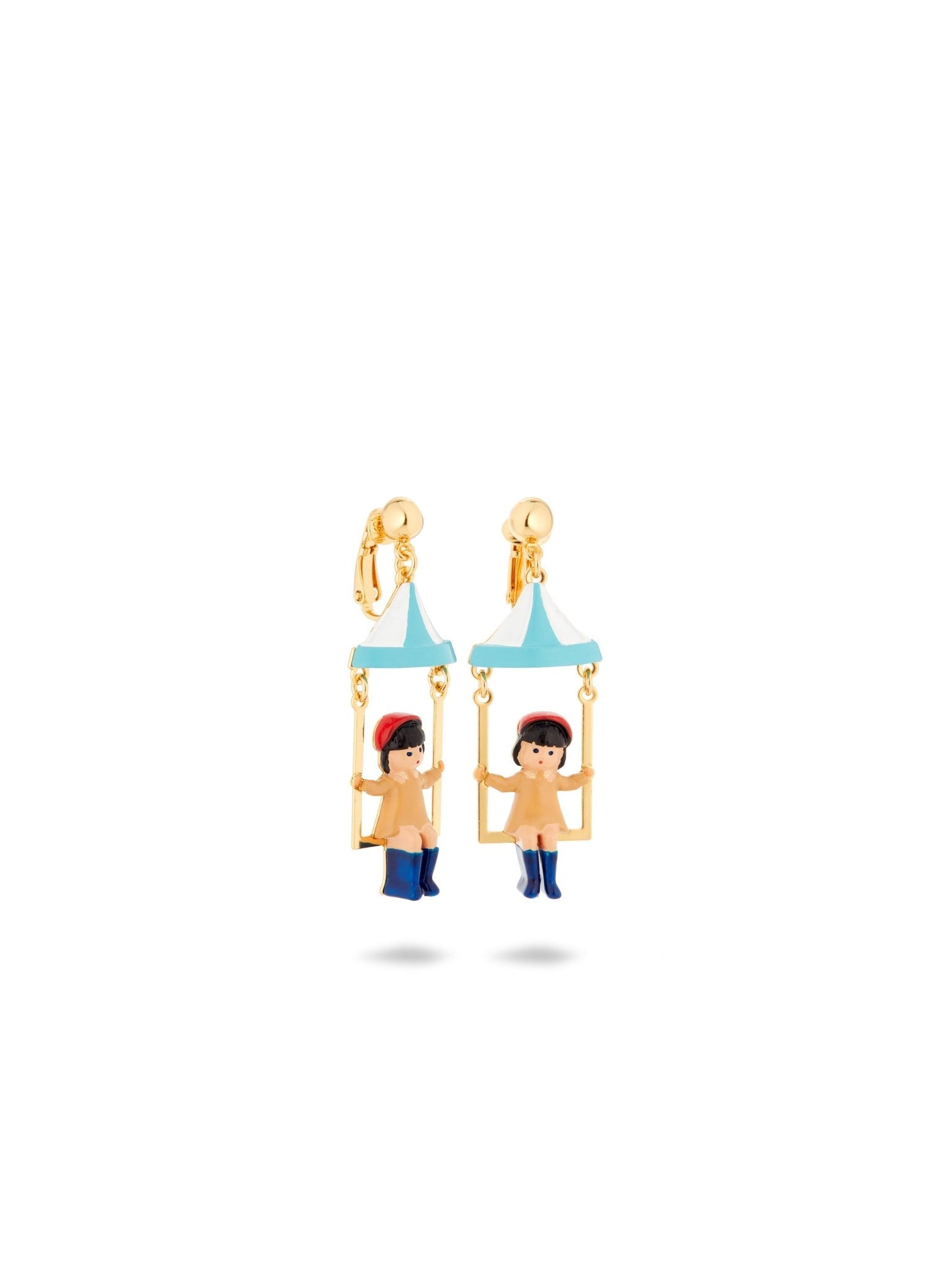 Little Girl And Funfair Ride Earrings | AUTO1071 - Les Nereides