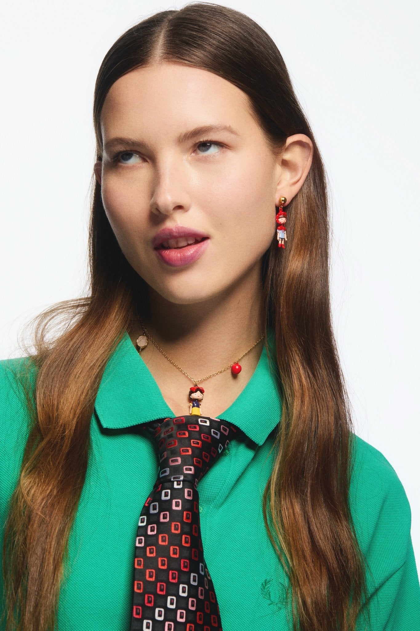 Little Red Riding Hood and Wolf earrings | AVPO1011 - Les Nereides