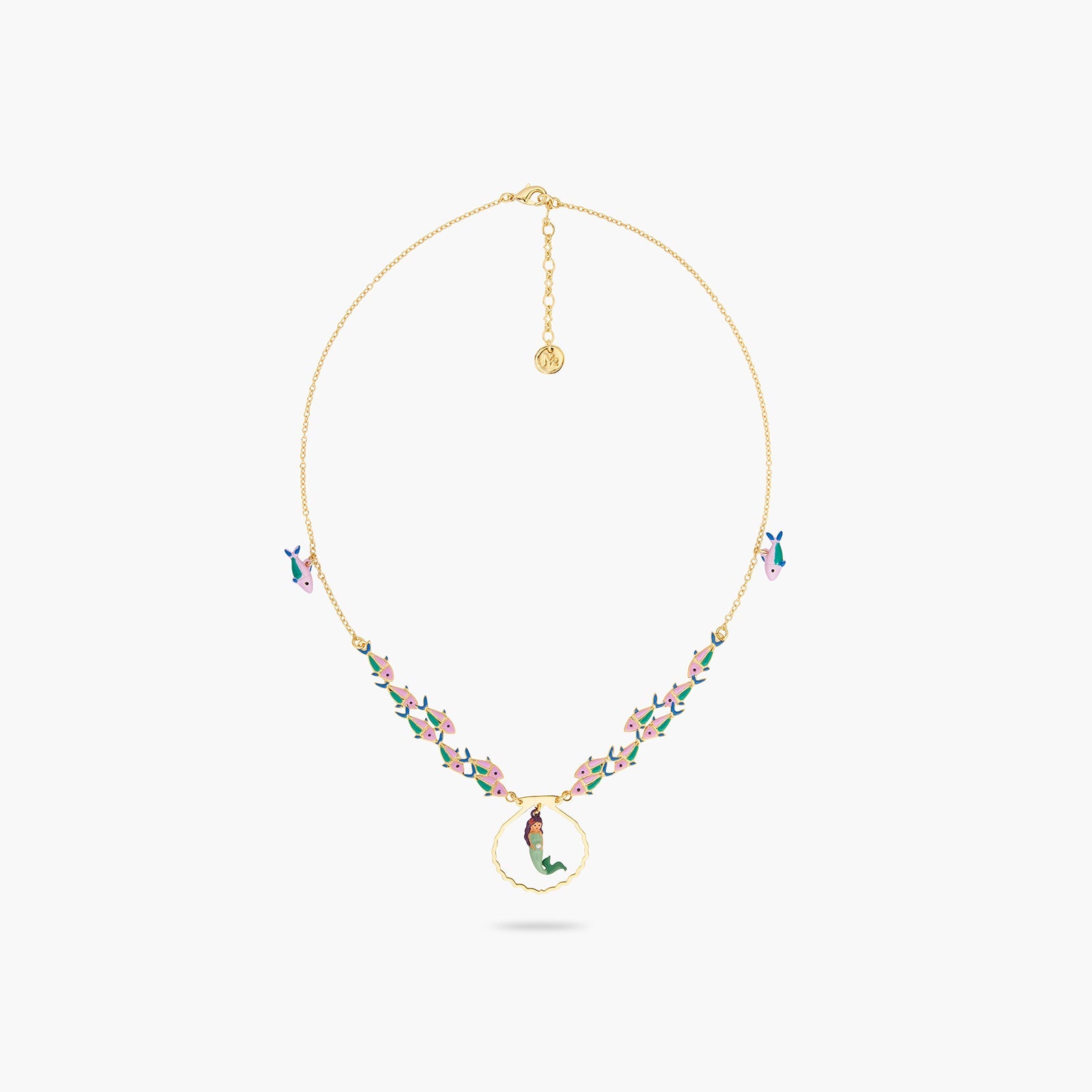 Mermaid And Fish Statement Necklace | ATOC3041 - Les Nereides