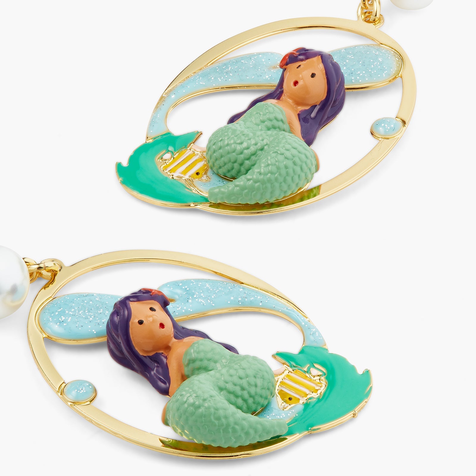 Mermaid And Wave Earrings | ATOC1091 - Les Nereides