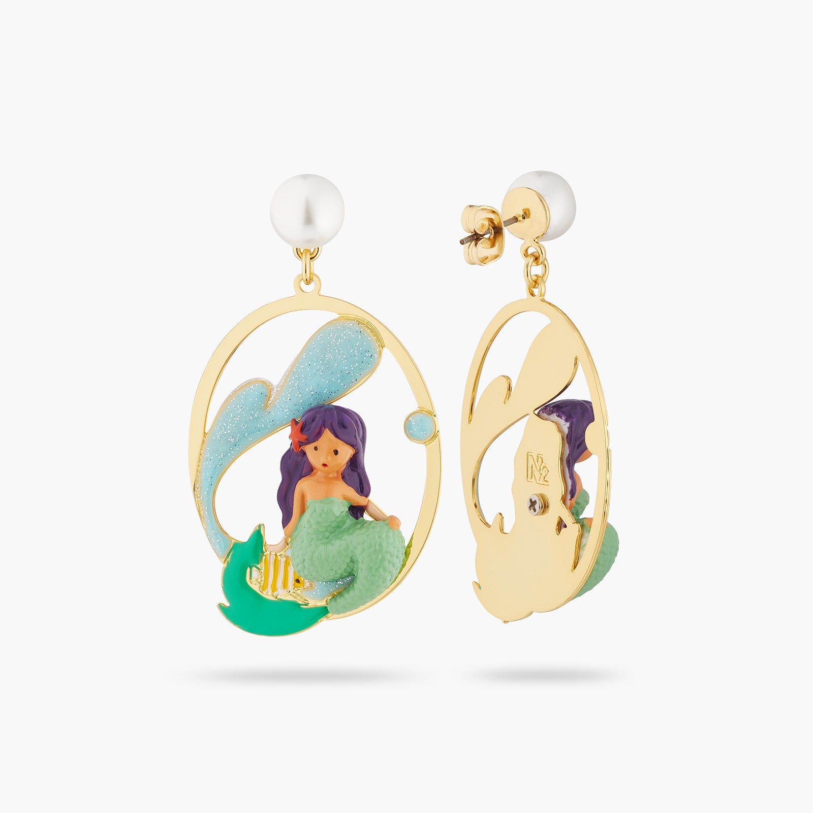 Mermaid And Wave Earrings | ATOC1091 - Les Nereides