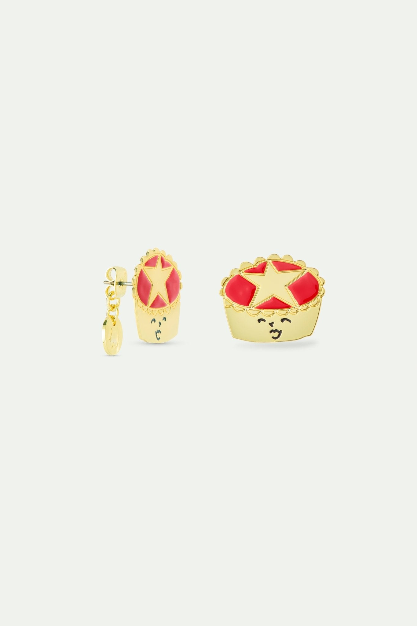 Mince Pie With Gold Star Earrings | AWWI1011 - Les Nereides