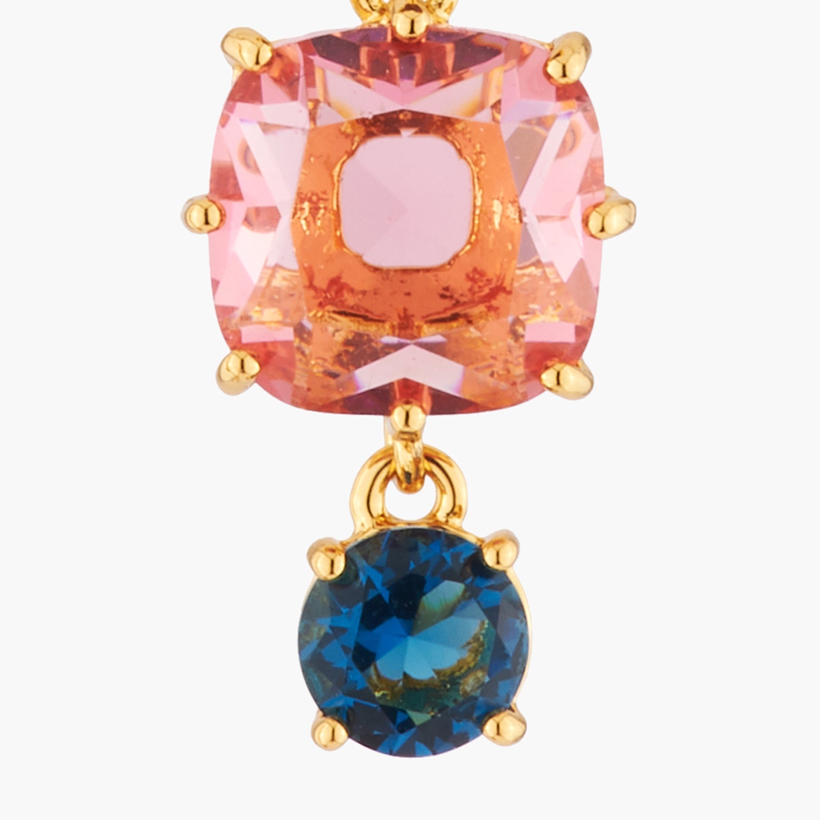 Multicoloured 4 Stones La Diamantine Earrings | AKLD120C - Les Nereides