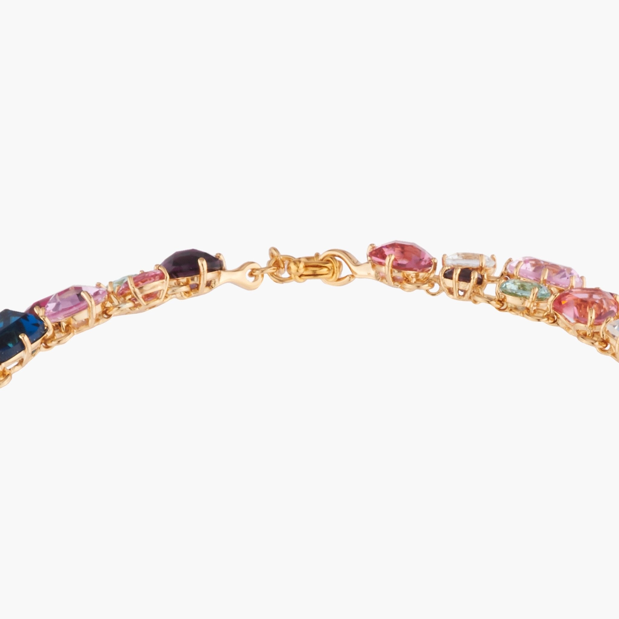 Multicoloured Two Row La Diamantine Luxurious Necklace | AKLD355 - Les Nereides
