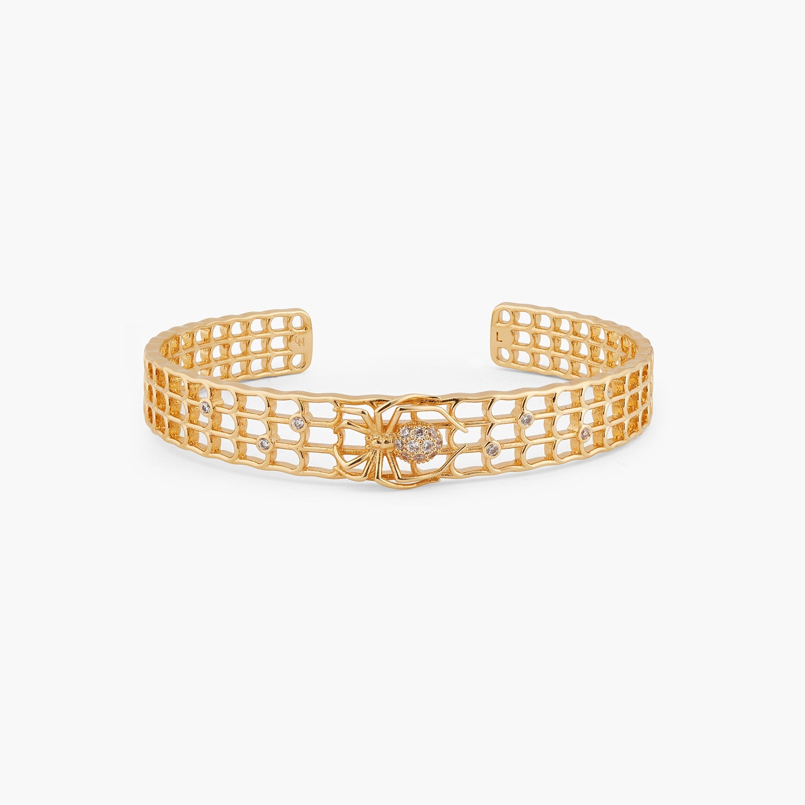 Openwork Enamel Spider And Crystal Bangle Bracelet | ATNF2011 - Les Nereides