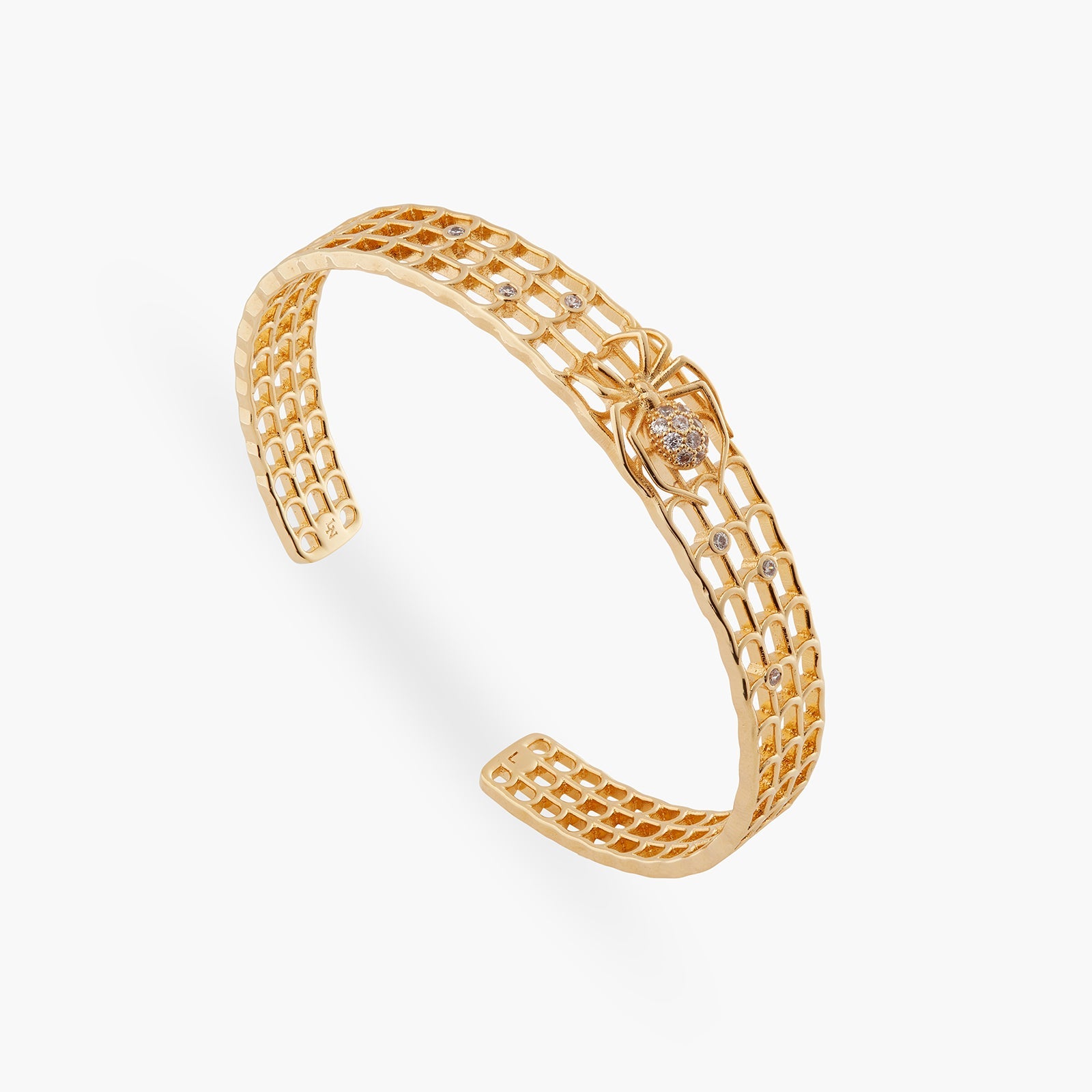 Openwork Enamel Spider And Crystal Bangle Bracelet | ATNF2011 - Les Nereides