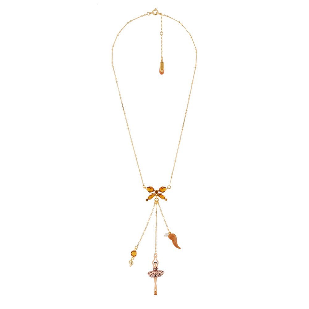 Pas de Deux Lux Rhinestones Copper Necklace | AGDDL3022 - Les Nereides