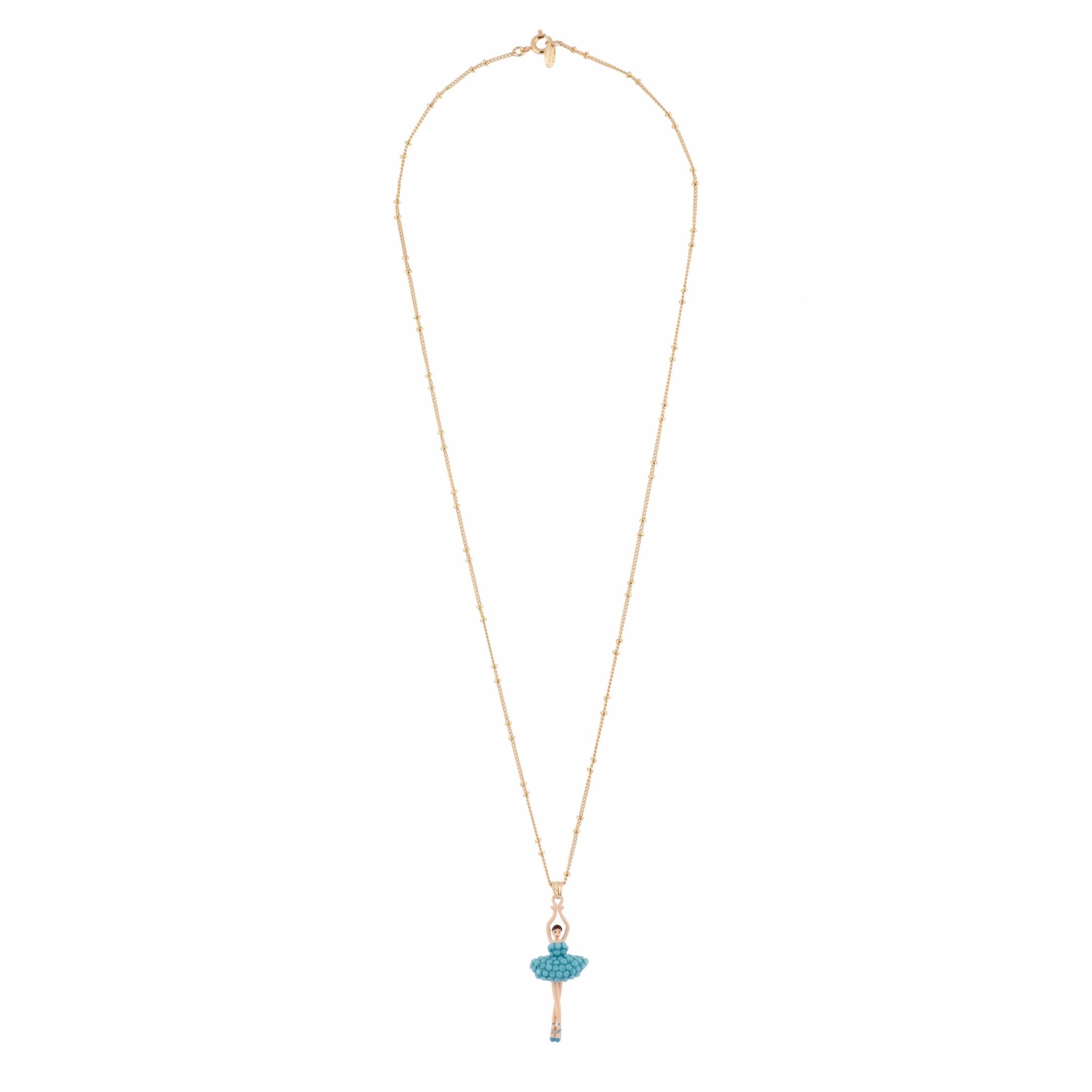 Pas de Deux Lux Rhinestones Turquoise Blue Necklace | AFDDL3591 - Les Nereides