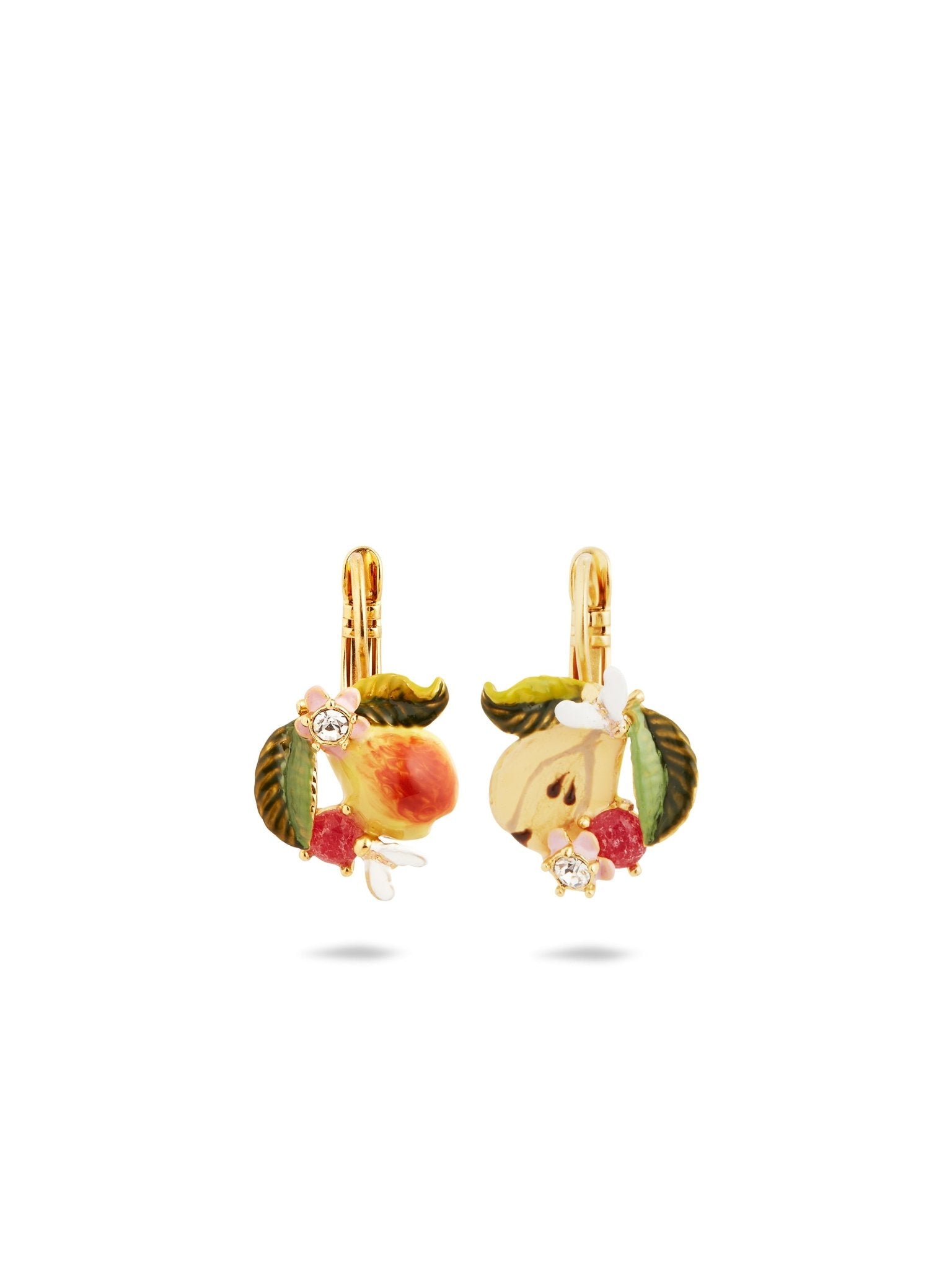Pear And Faceted Crystal Sleeper Earrings | AUDC1031 - Les Nereides
