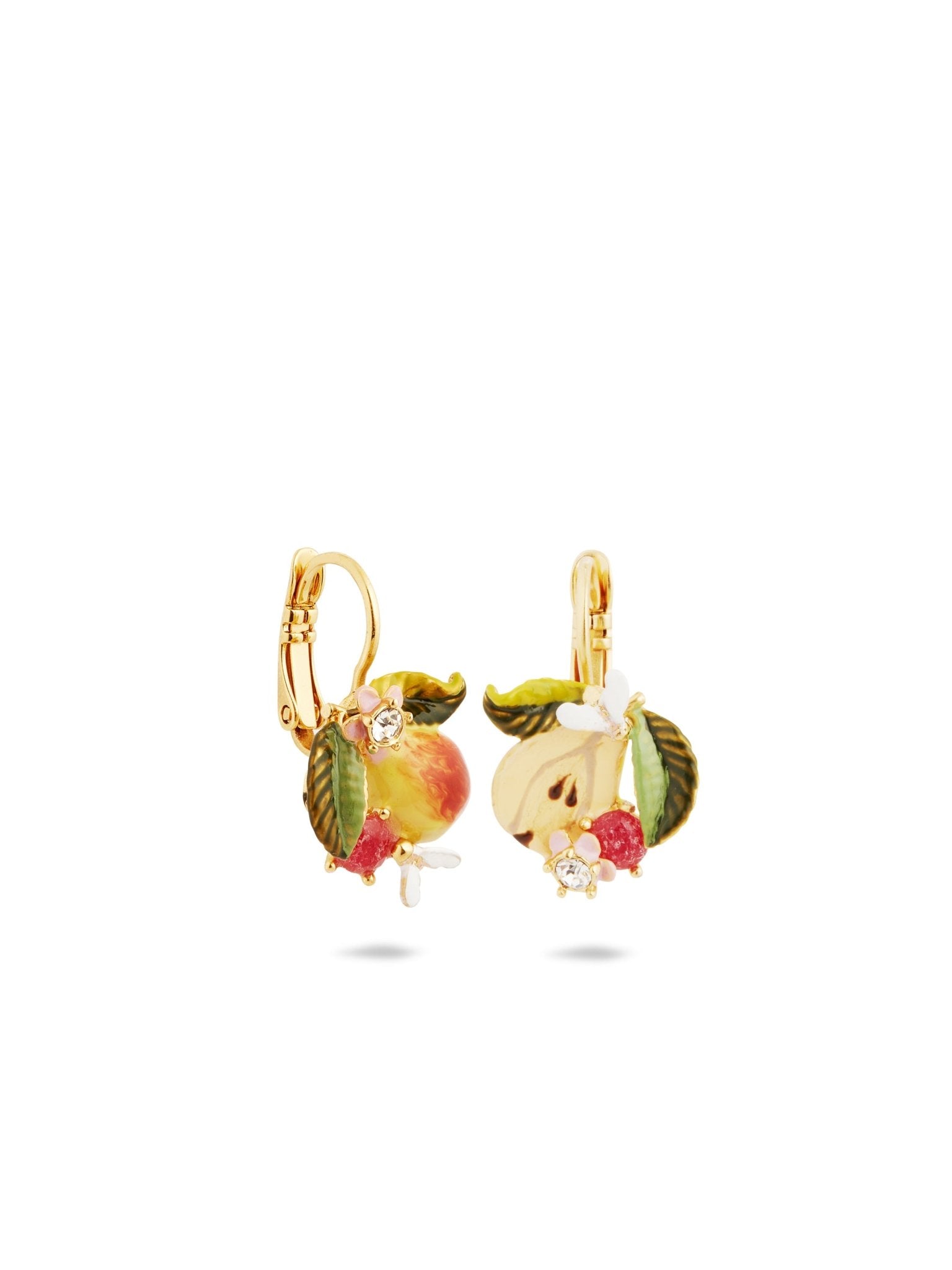 Pear And Faceted Crystal Sleeper Earrings | AUDC1031 - Les Nereides