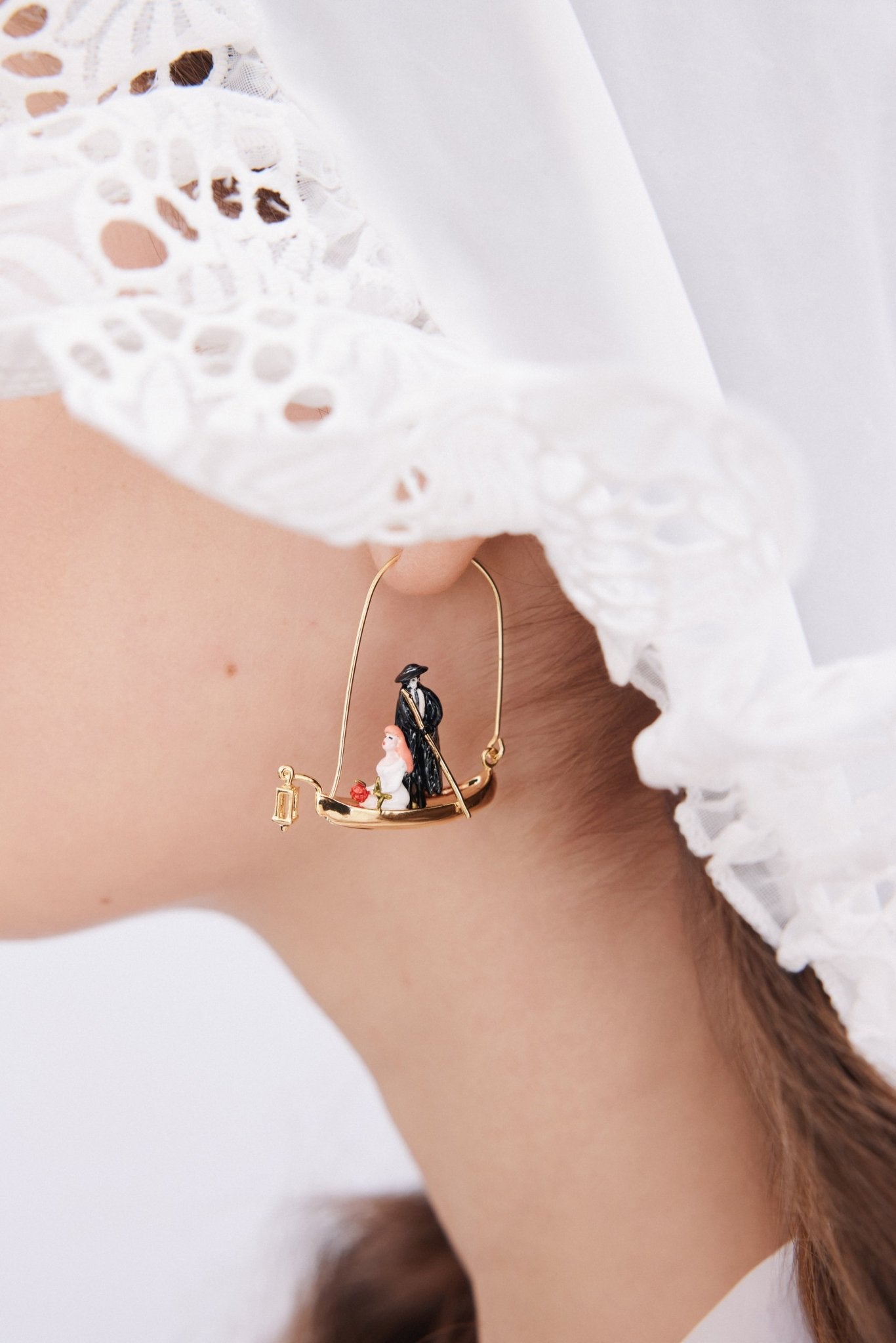 Phantom Of The Opera Gondola Hook Earrings | AXOP1031 - Les Nereides