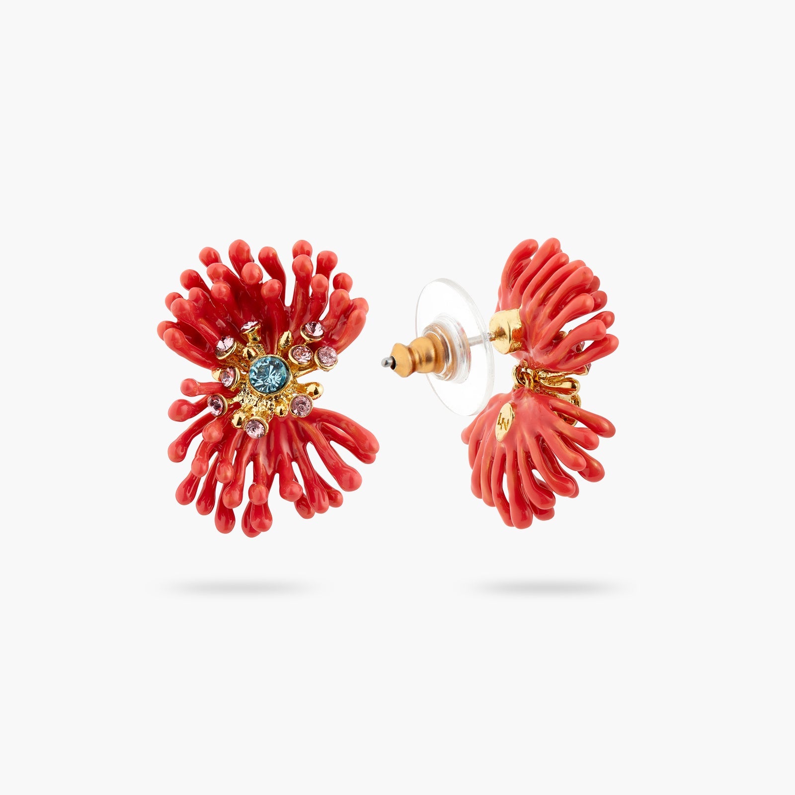 Pink Anemone And Colourful Stone Earrings | ATPR1011 - Les Nereides