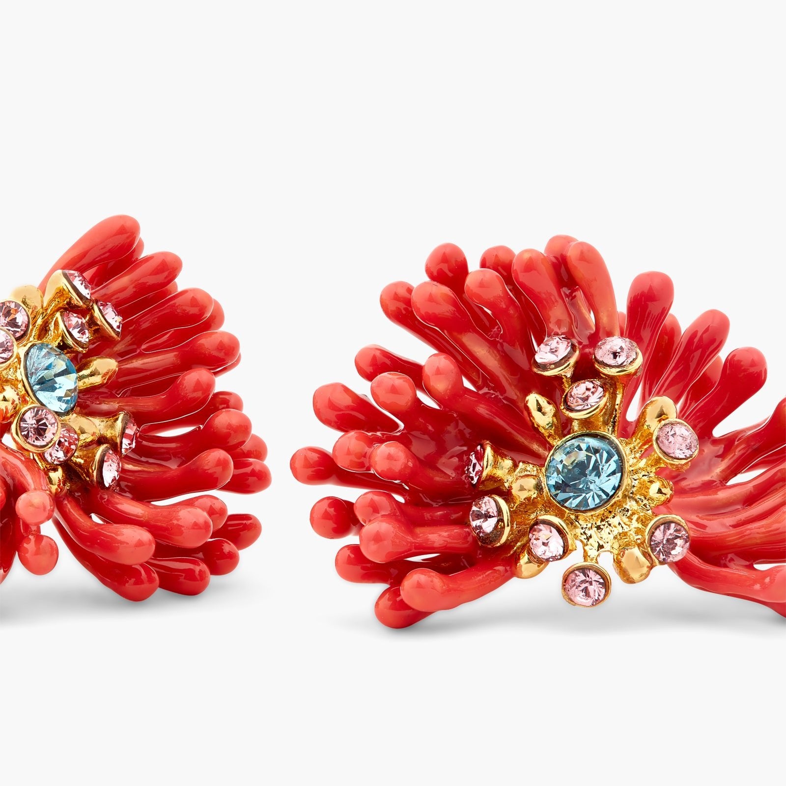 Pink Anemone And Colourful Stone Earrings | ATPR1011 - Les Nereides