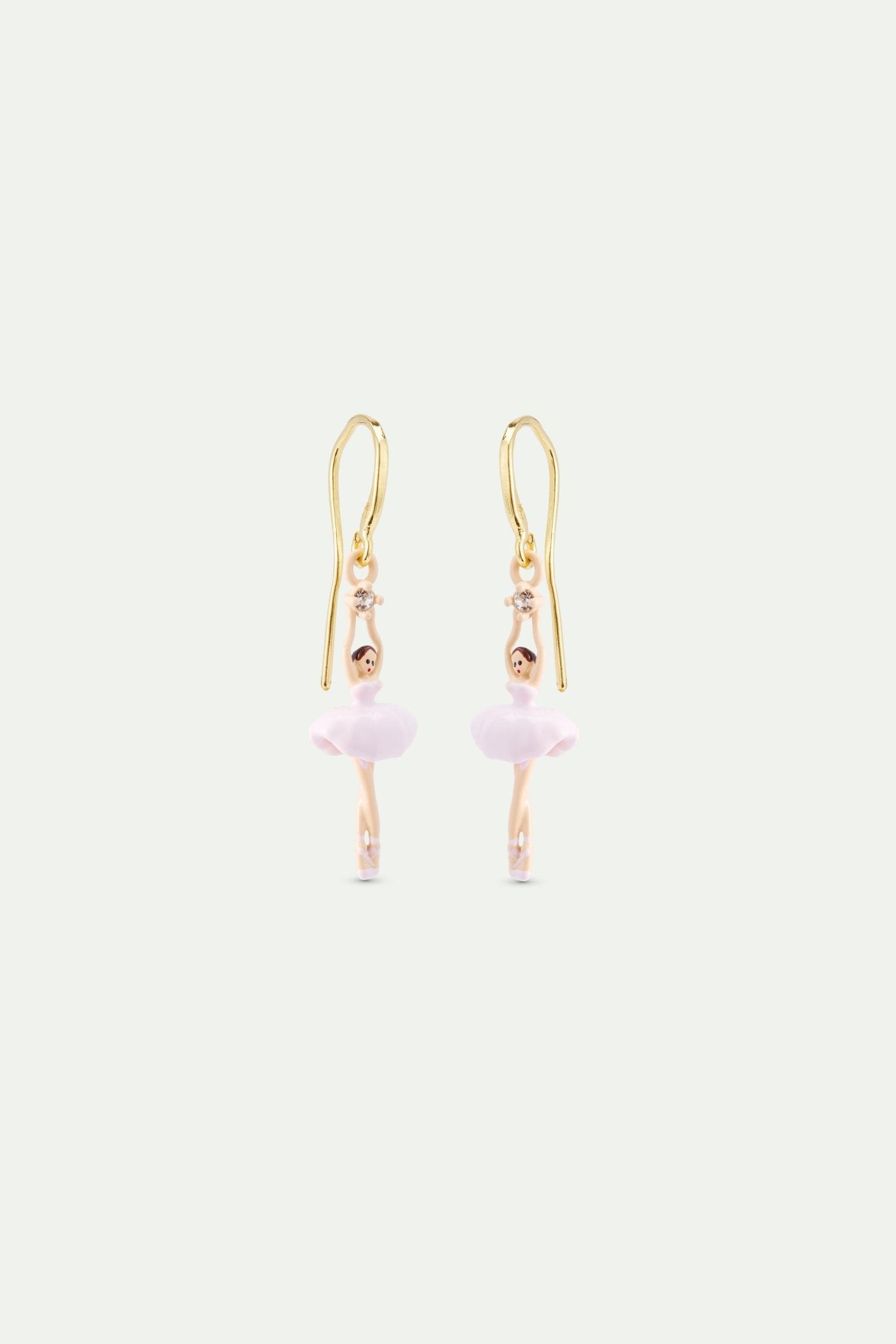 Pink Ballerina And Crystal Earrings | AXMDD1011 - Les Nereides