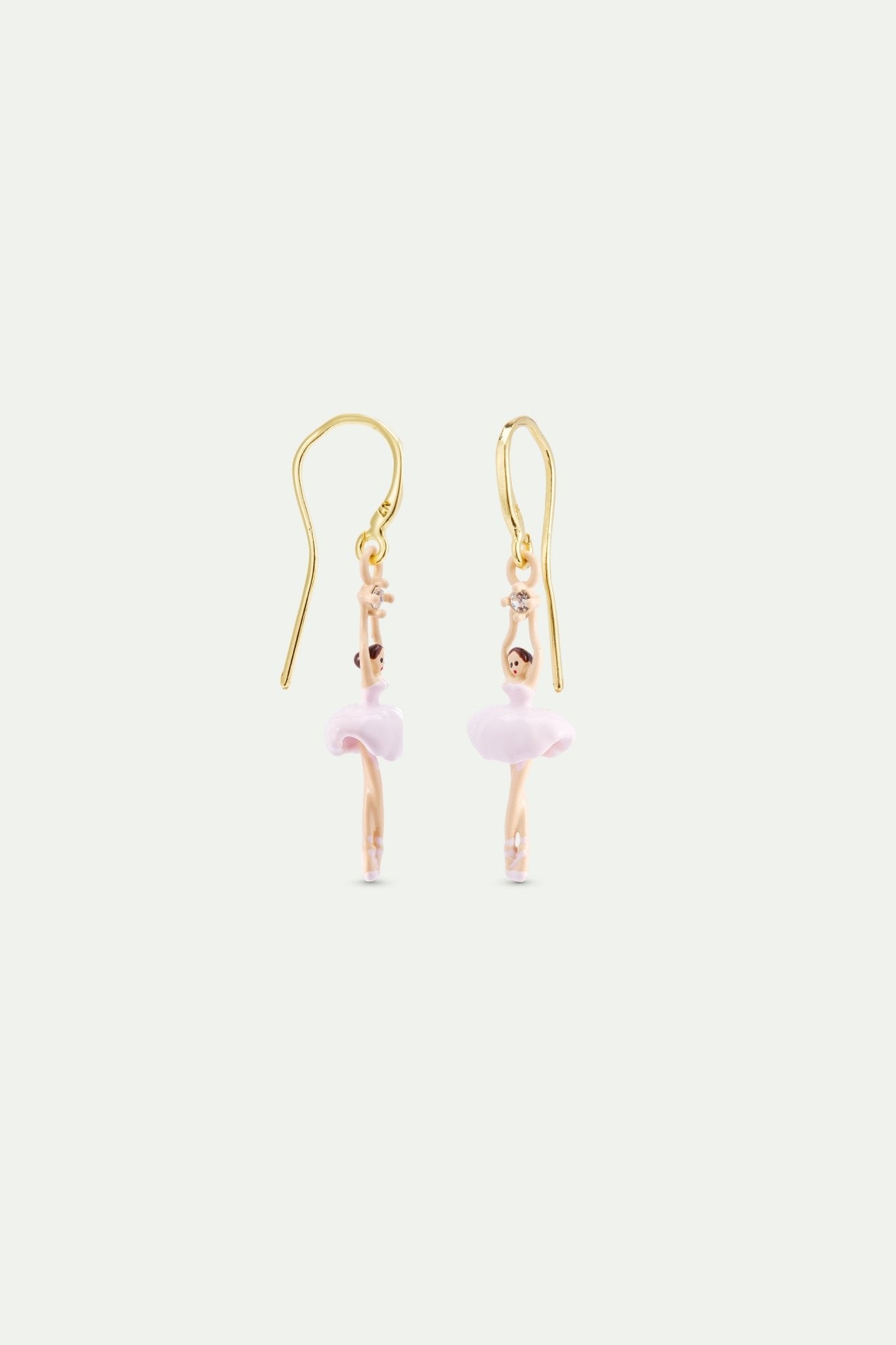 Pink Ballerina And Crystal Earrings | AXMDD1011 - Les Nereides