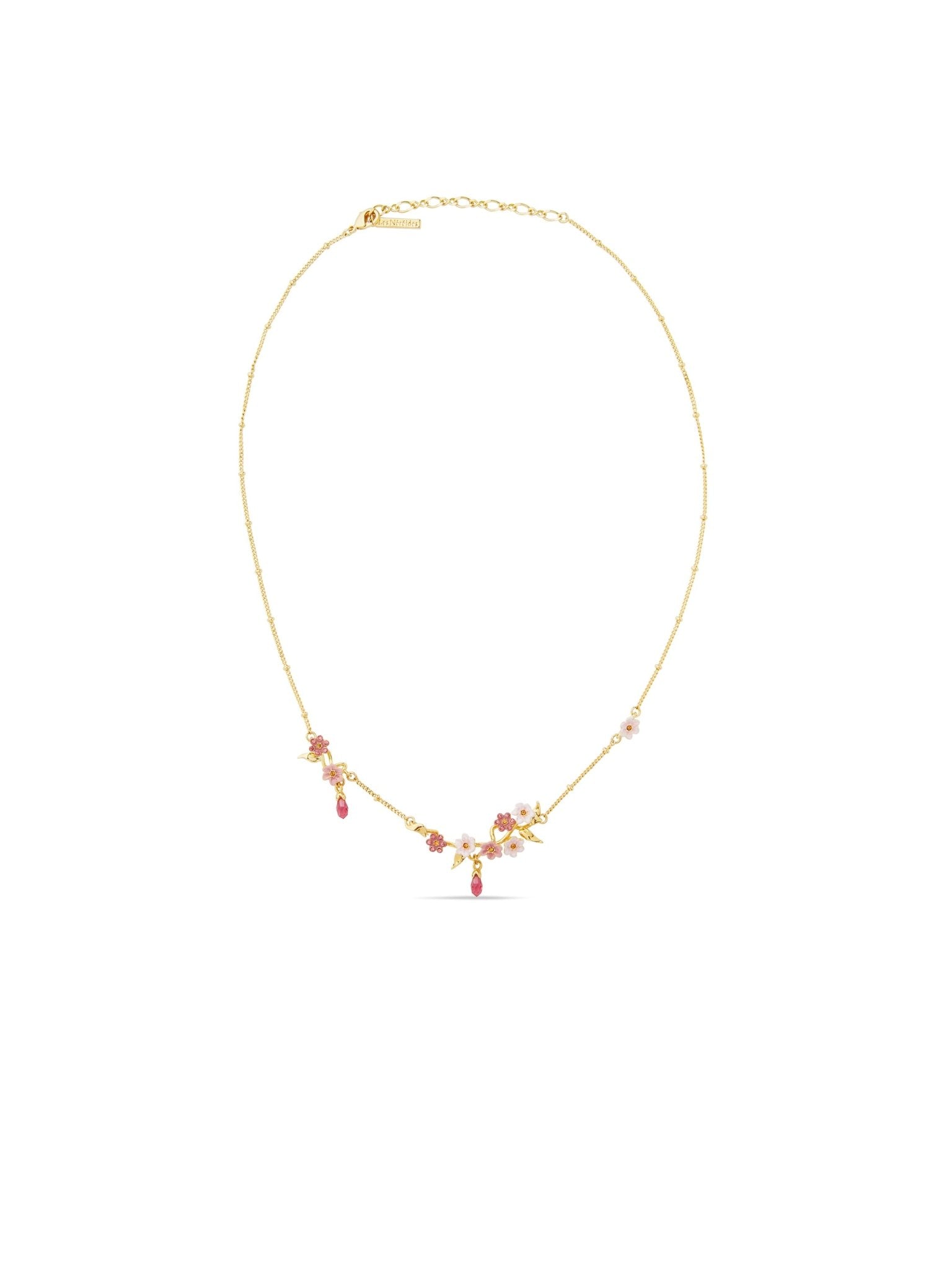 Pink Jasmine Flower Statement Necklace | AUSP3051 - Les Nereides